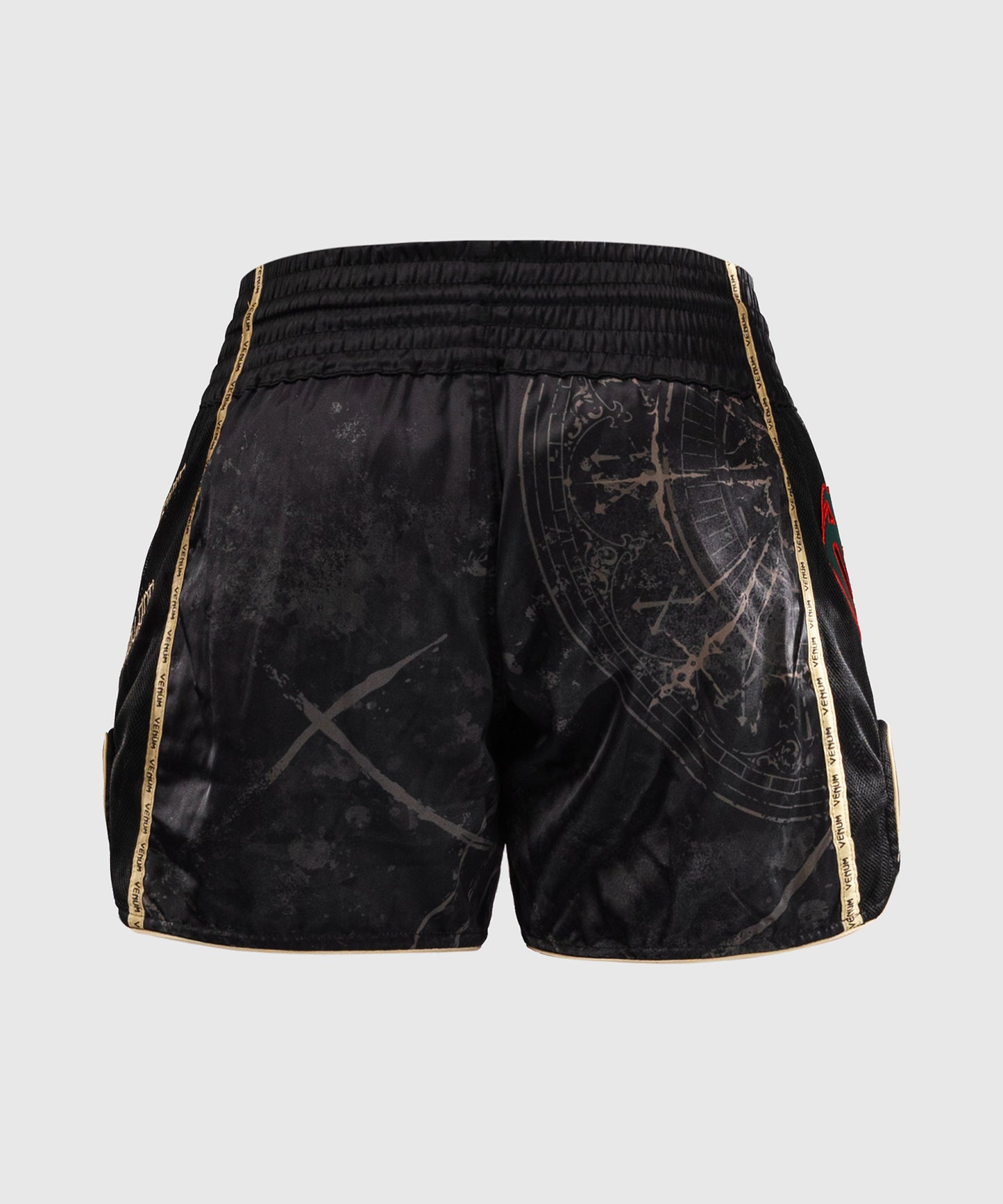 Venum Santa Muerte 5.0 Muay Thai Shorts - Tiefes Schwarz/Gold