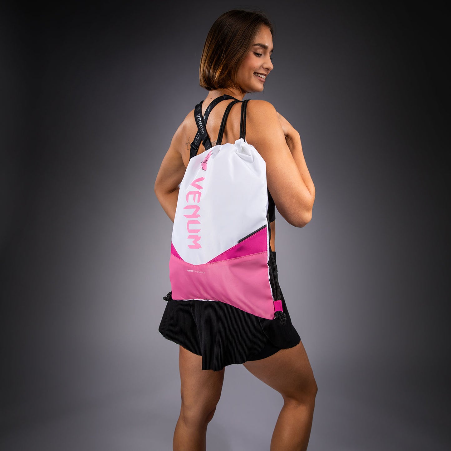 Venum Evo 2 Turnbeutel – Weiß/Zuckerrosa