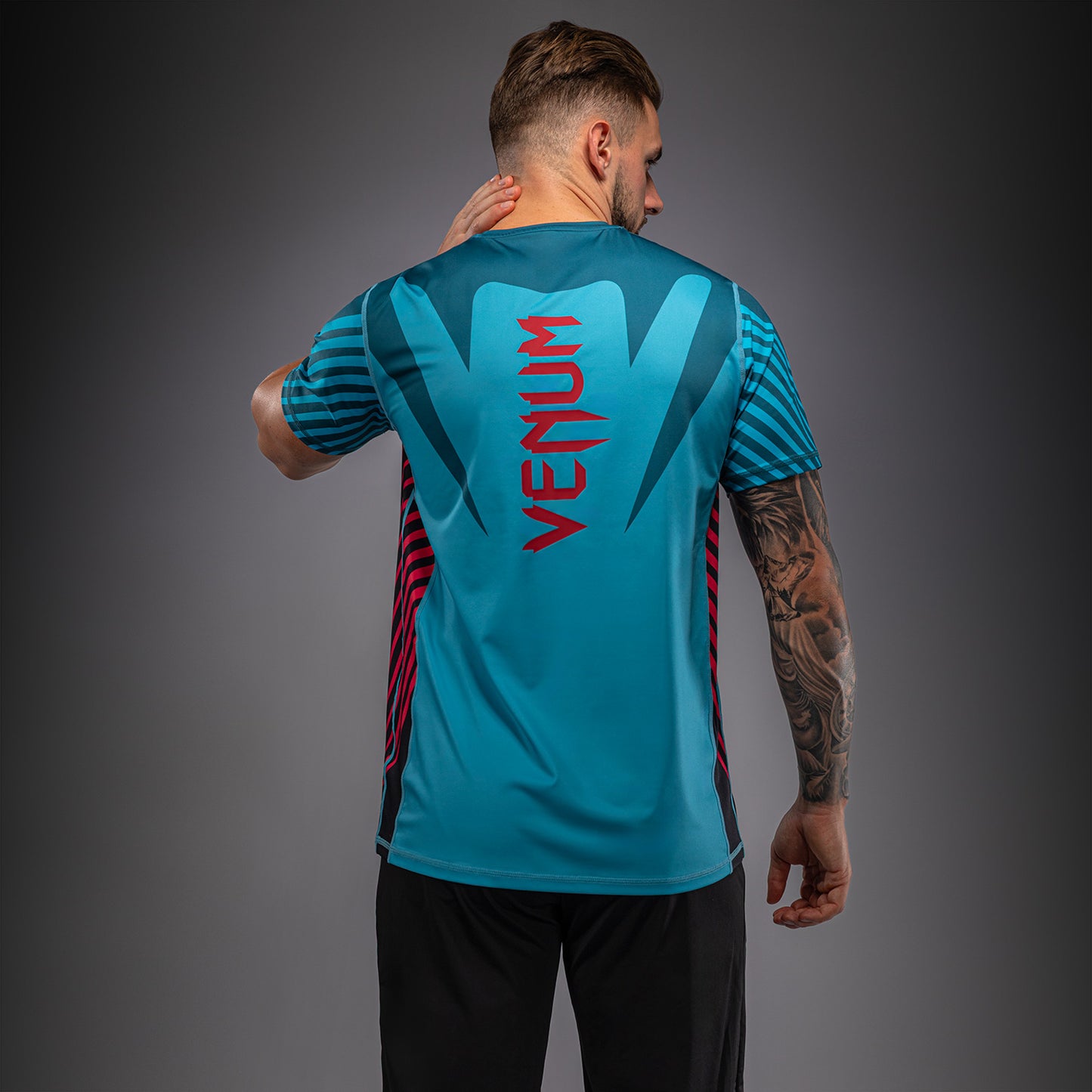 Venum Attack 90 Dry-Tech-T-Shirt – Türkis/Rot