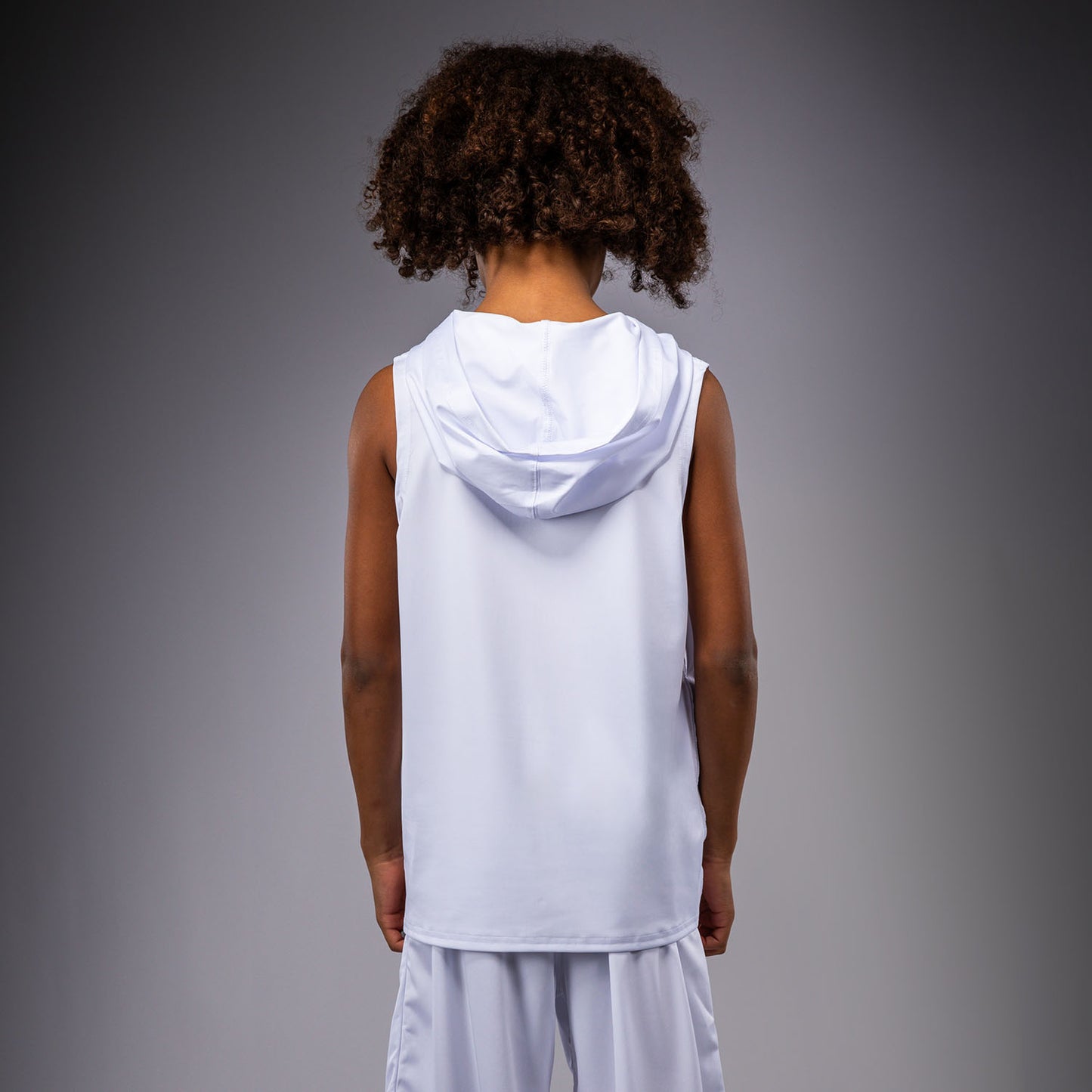 Venum Elite Ärmelloser Dry-Tech Kapuzenpullover für Kinder - Weiß