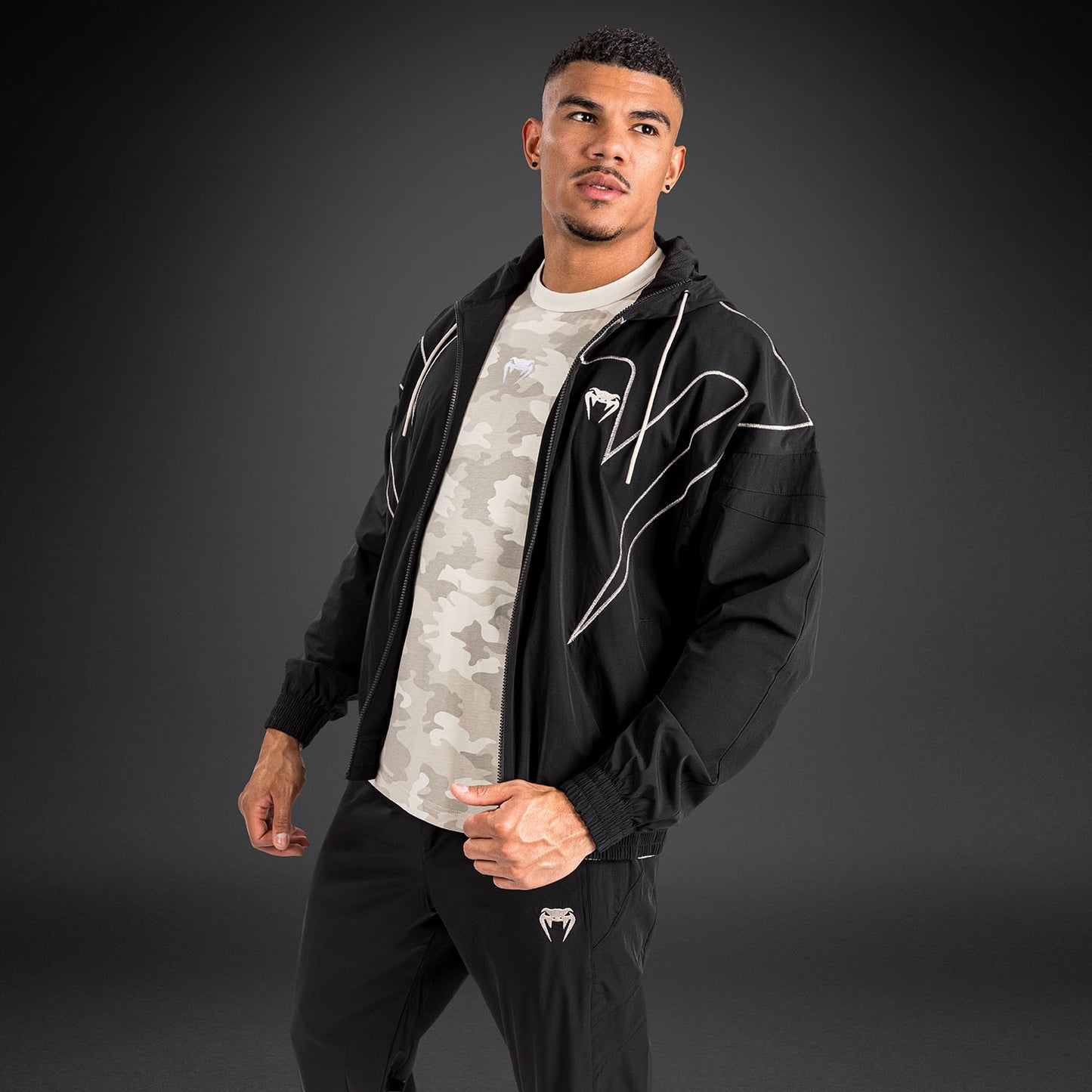 Venum Attack 90 Trainingsanzug Jacke - Schwarz/Weiß