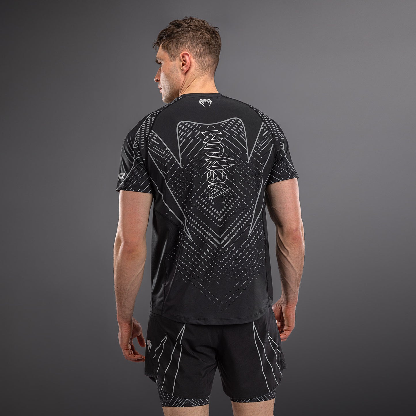 Venum Midnight Fury Dry-Tech-T-Shirt – Schwarz/Grau/Silber