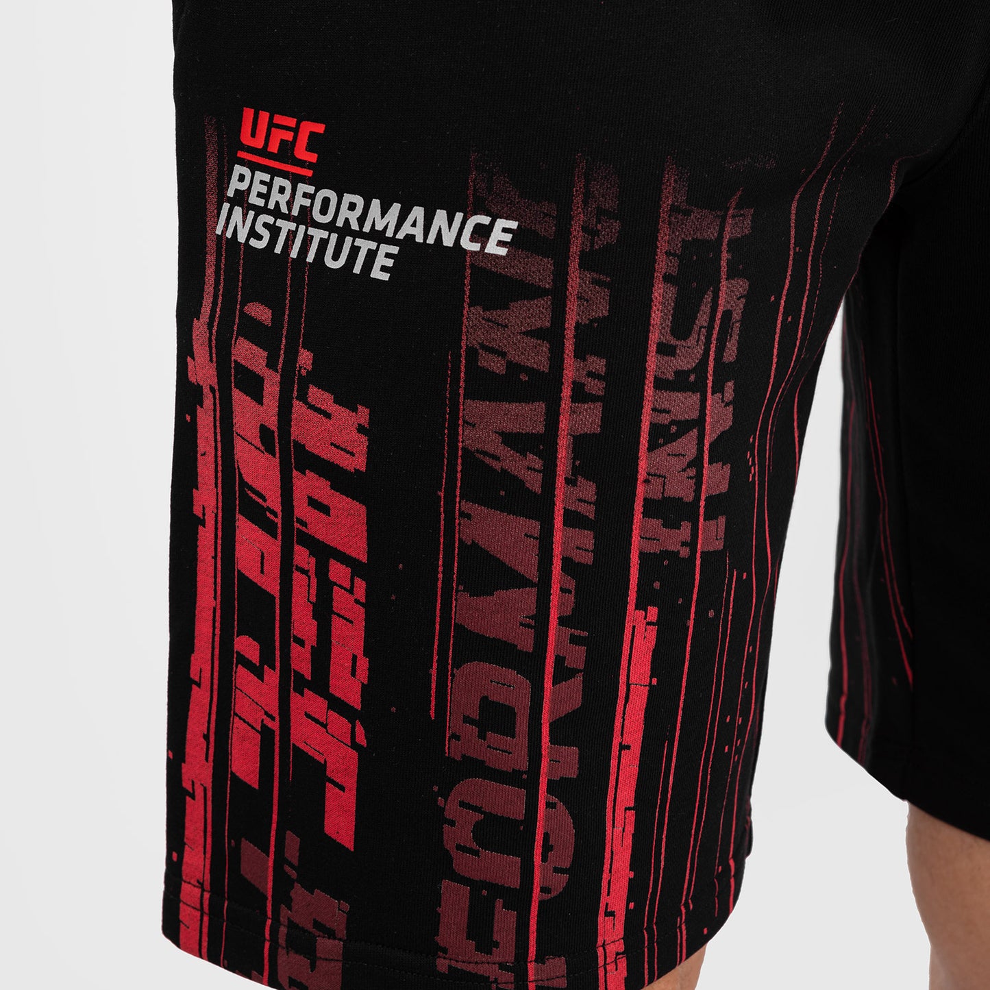 UFC Venum Performance Institute 2.0 Baumwoll-Short für Männer - Schwarz/Rot