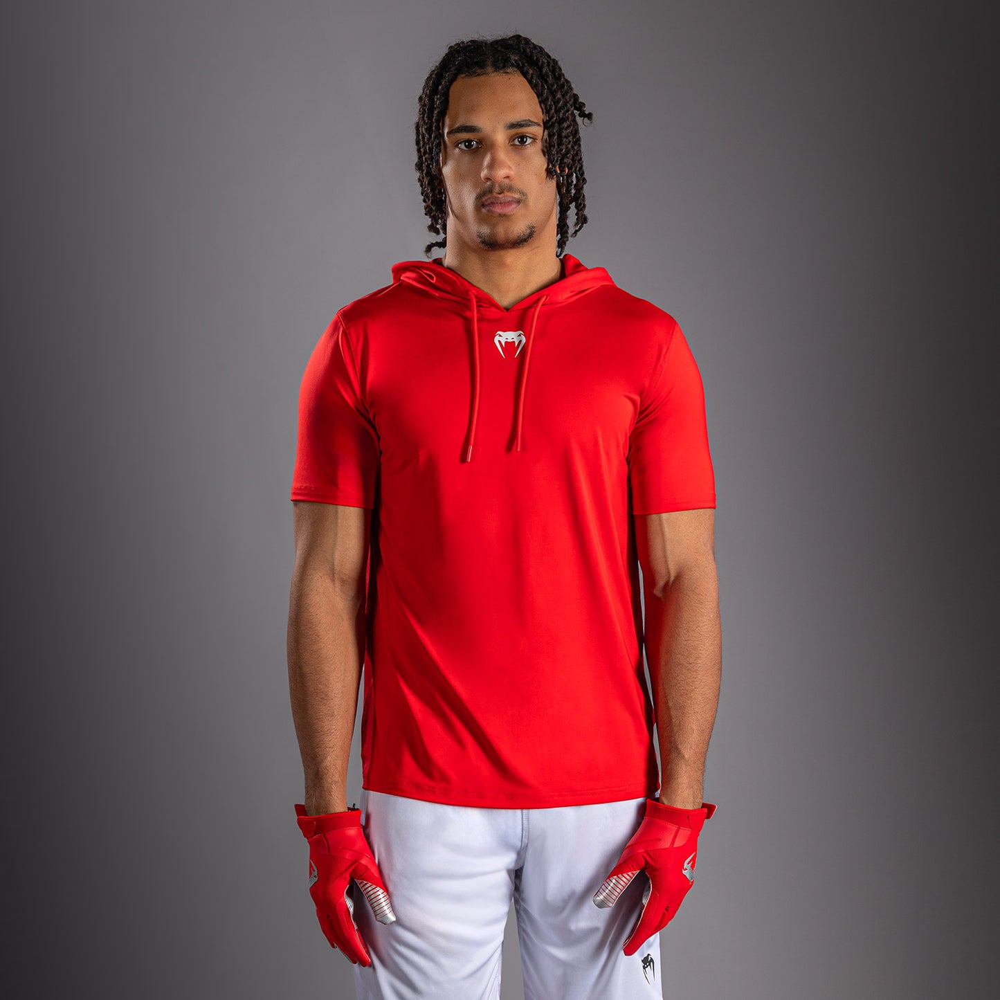 Venum Elite Kurzarm Dry-Tech Kapuzenpullover - Rot
