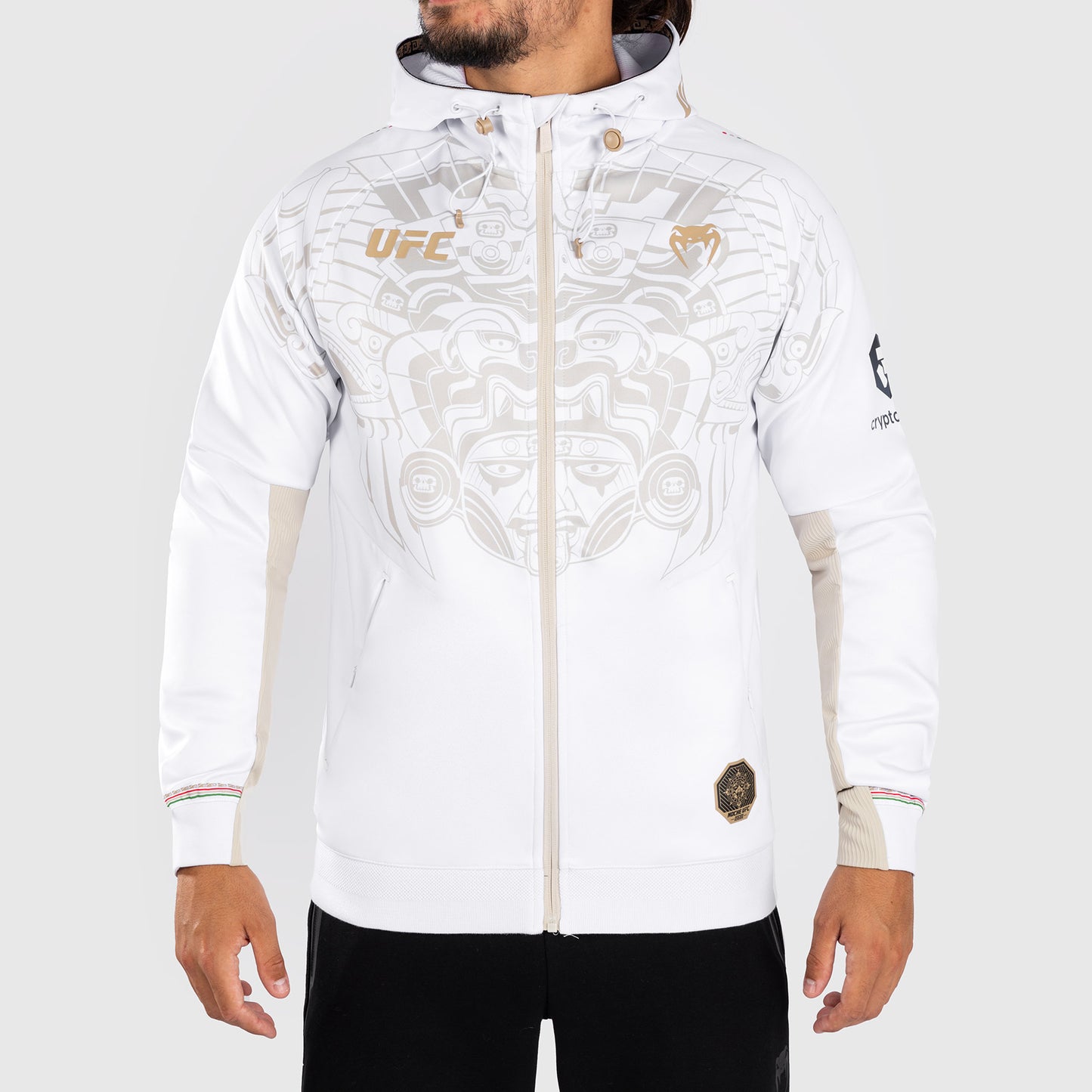 Noche UFC by Venum Authentic Fight Night Herren Walkout Hoodie - Weiß