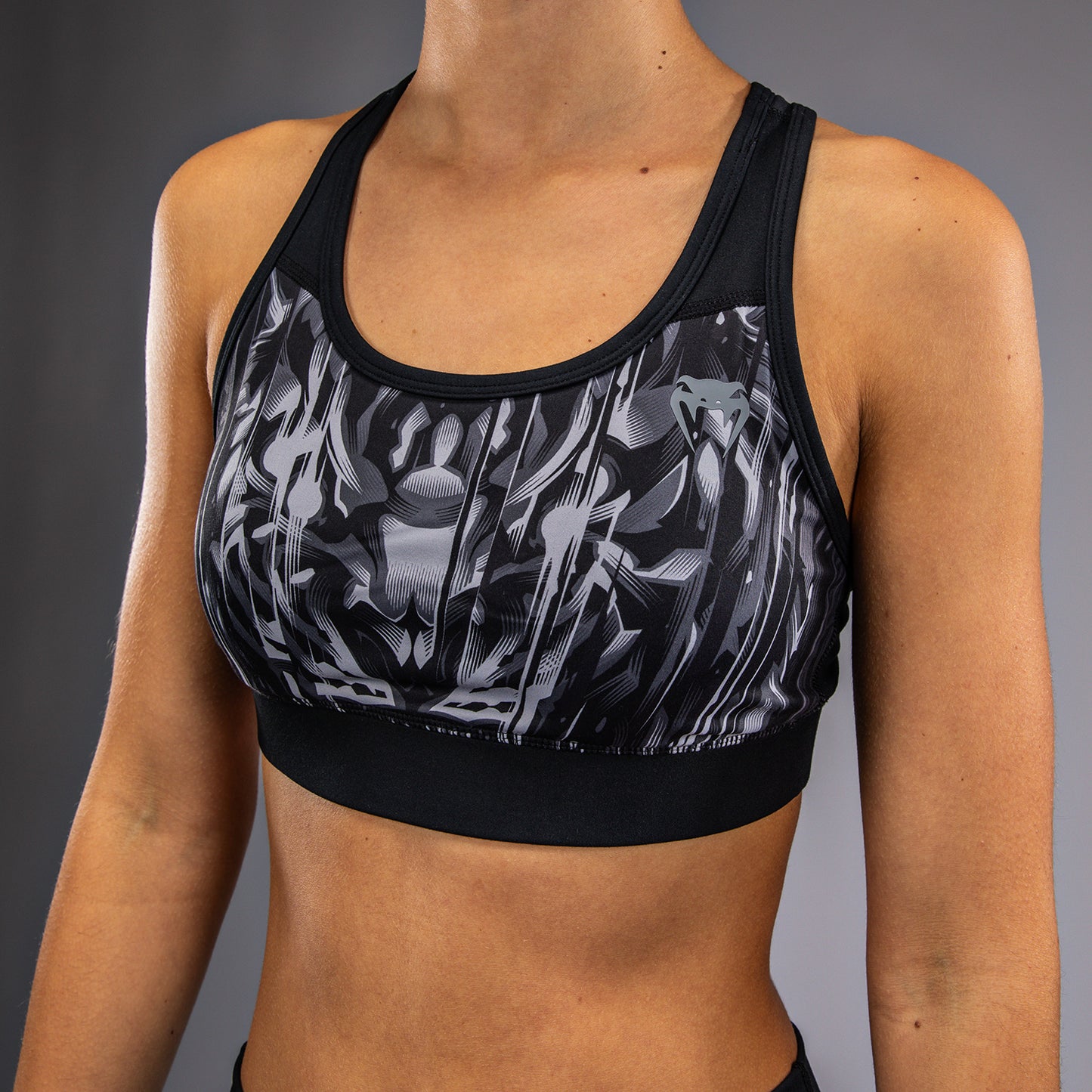 Venum Tiger Damen Sport-Bh - Schwarz/Silber