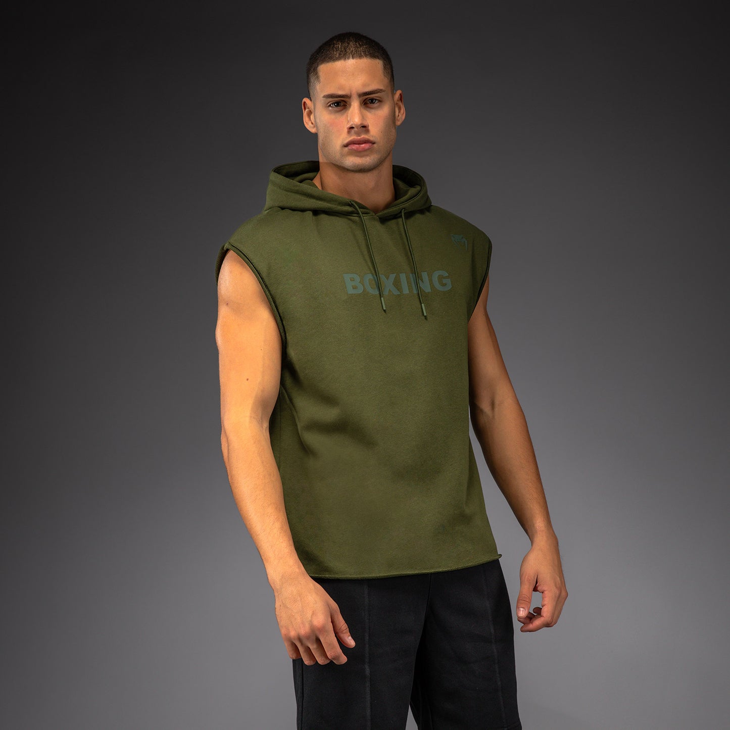 Venum Boxing VT Ärmelloser Kapuzenpullover – Militärgrün