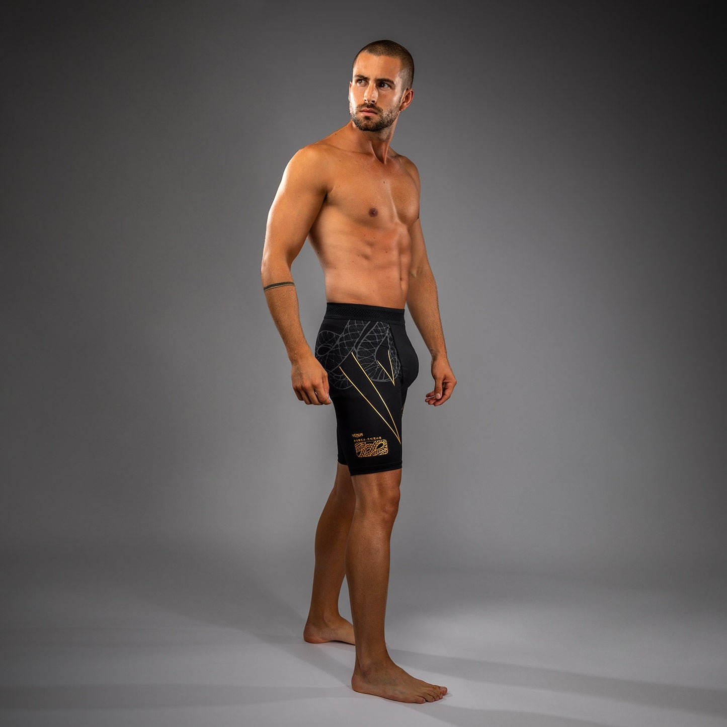 Venum Serpenti Vale Tudo Shorts – Schwarz/Silber/Gold