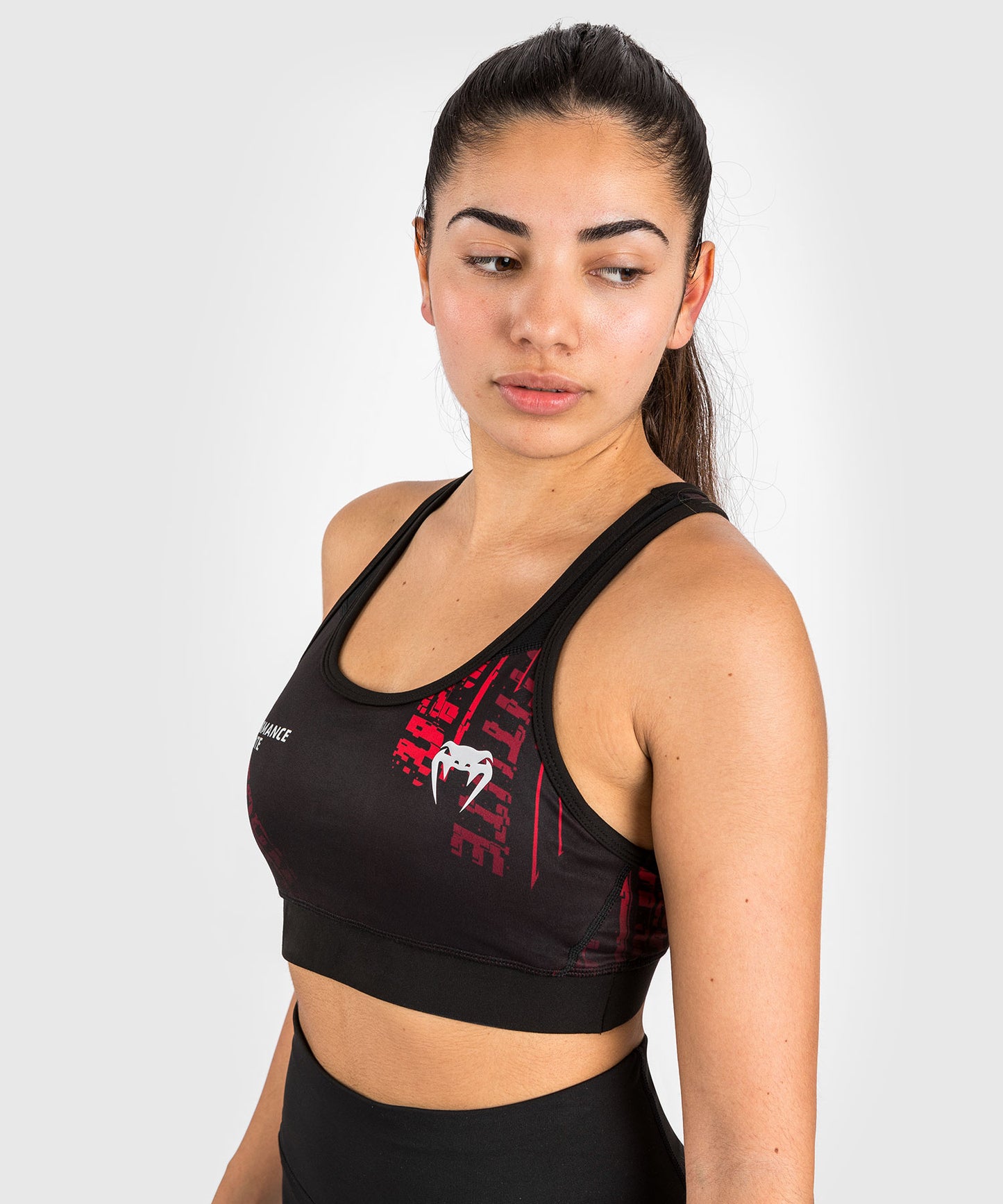 UFC Performance Institute 2.0 Sport-BH für Frauen - Schwarz/Rot