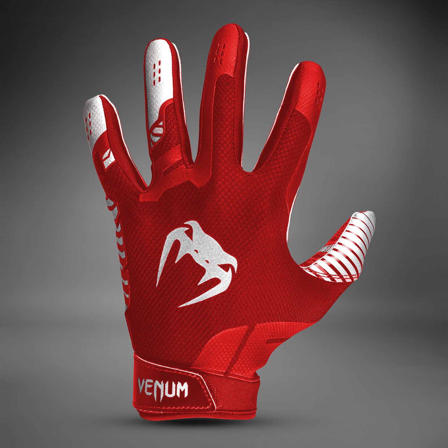 Venum Elite Football Handschuhe - Rot/Silber