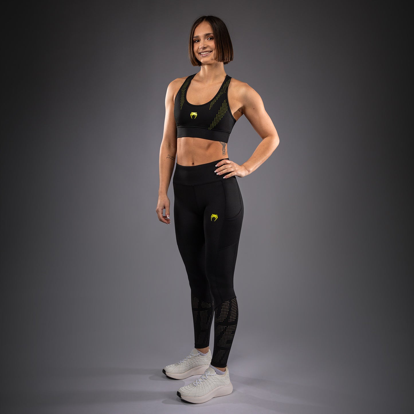 Venum Lazer Sport-BH für Damen - Schwarz/Gelb