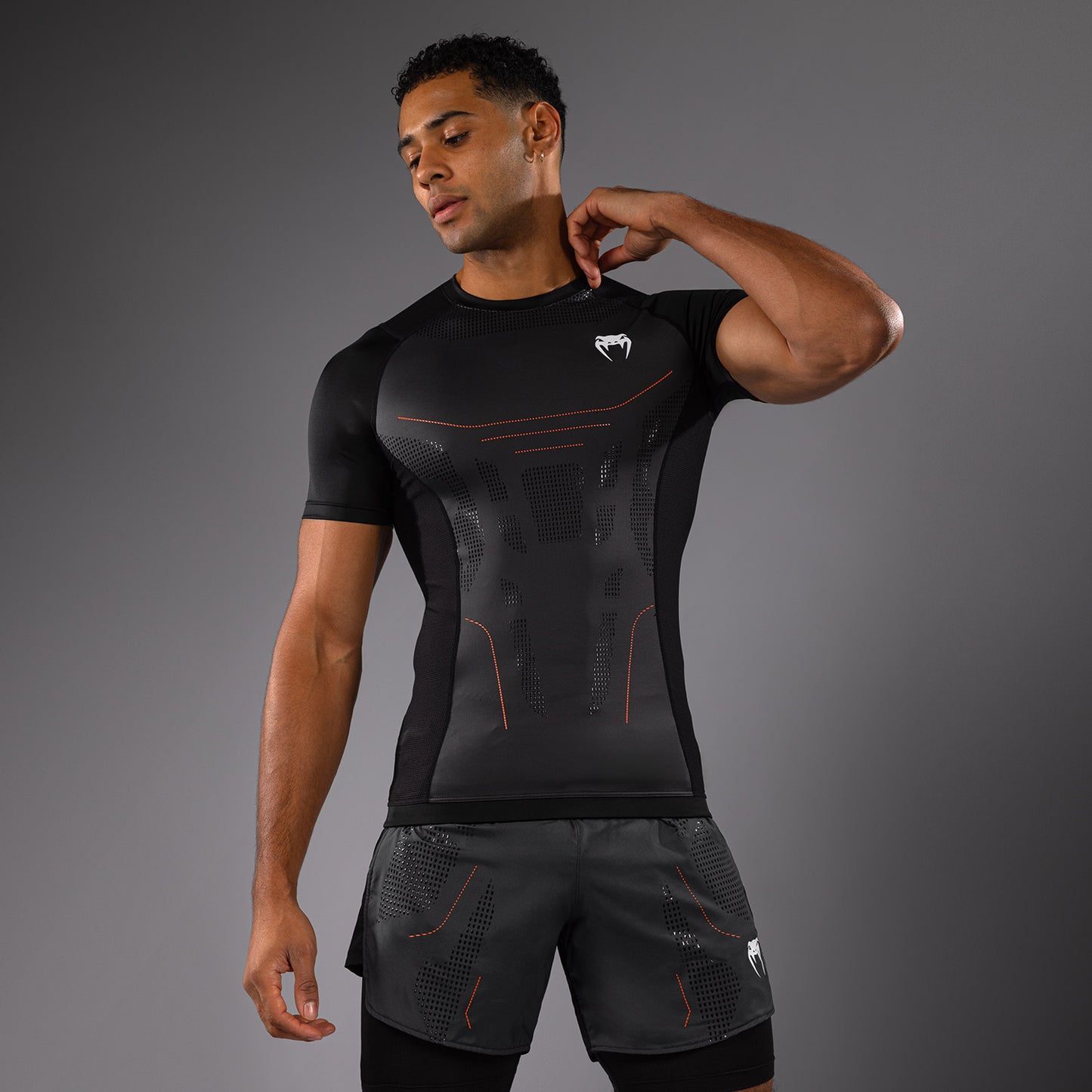 Venum Technical 3.0 Kurzarm Rashguard - Graphit