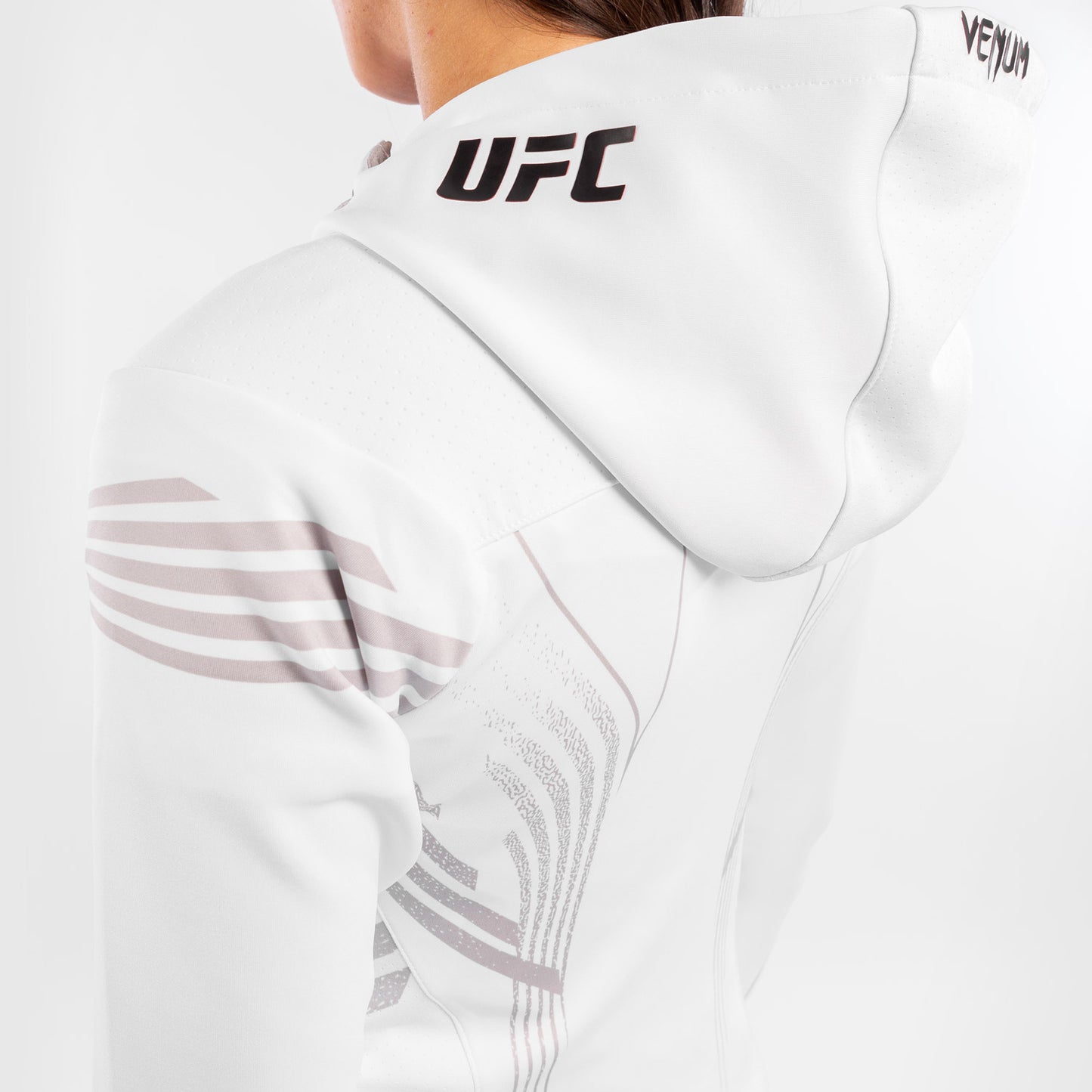 UFC Venum Personalisiert Authentic Fight Night Damen Walkout Hoodie - Weiß