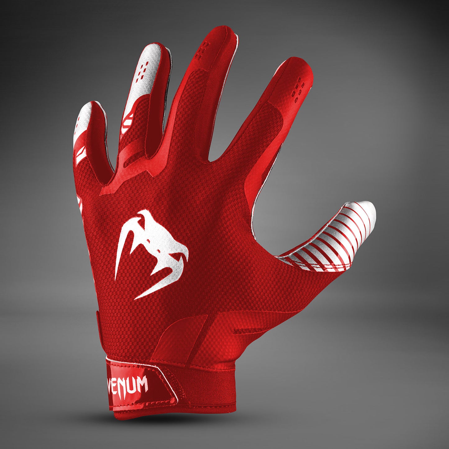 Venum Elite Football Handschuhe - Rot/Silber