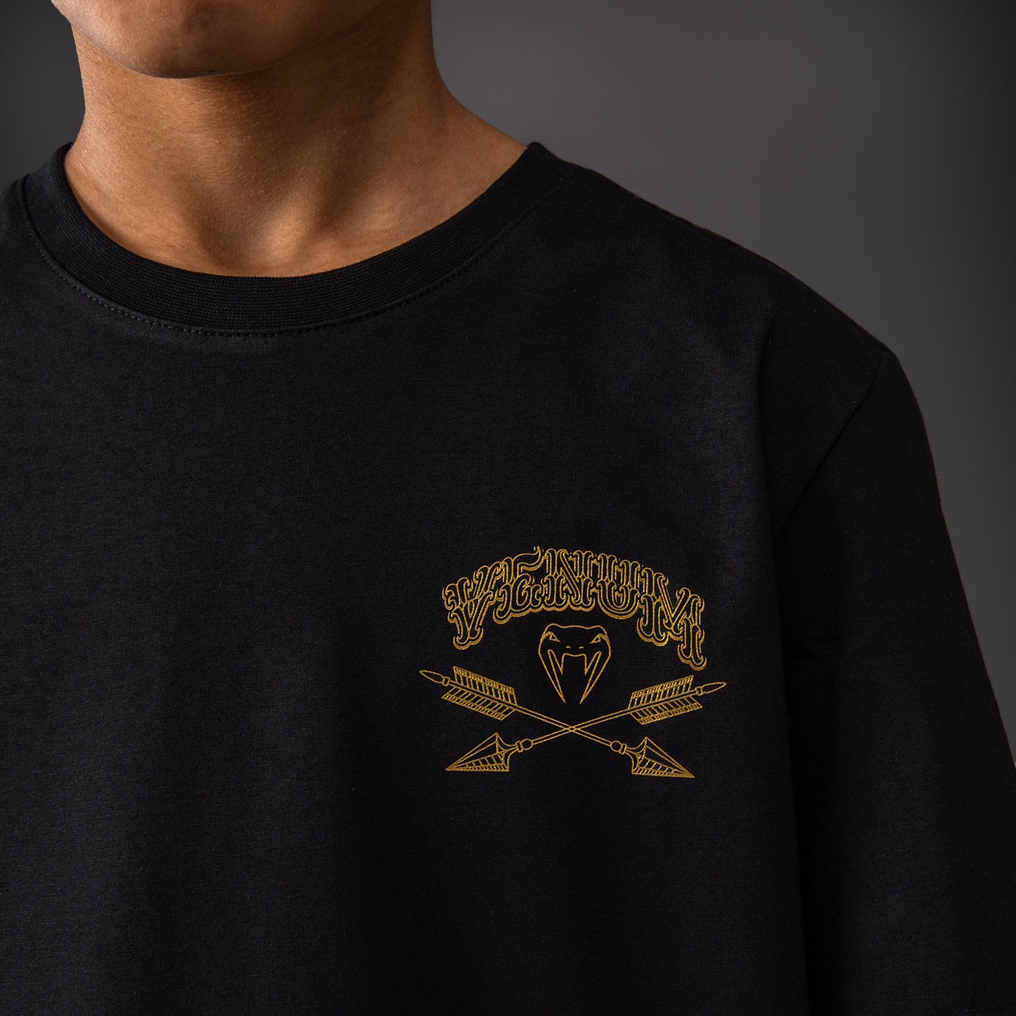 Venum Wolf Atak Kinder T-Shirt – Schwarz/Grau