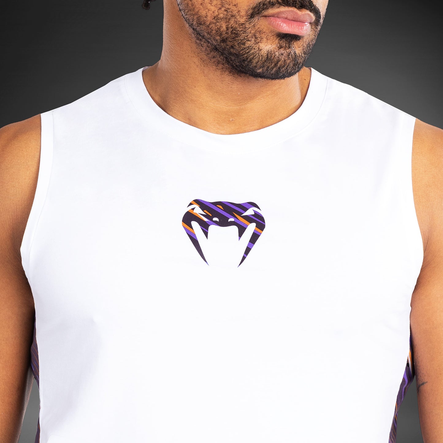 Venum Rapid Herren Tank Top - Weiß/Dunkelviolett
