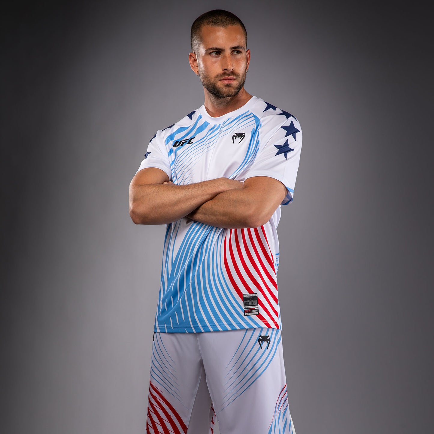 Official UFC Freedom 250 by Venum Personalisiert Authentic Fight Night Walkout Jersey für Herren - Weiß