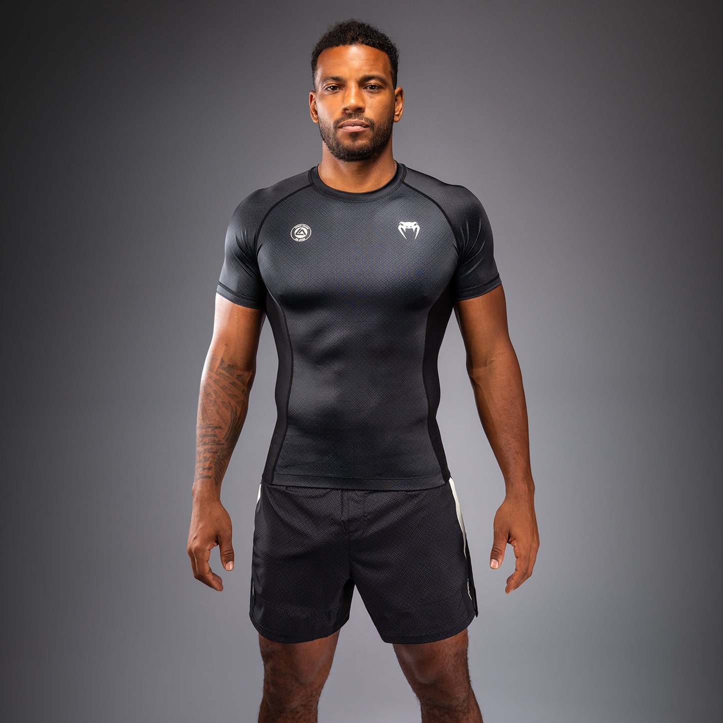 Venum x Roger Gracie Academy Kurzarm Rashguard - Schwarz