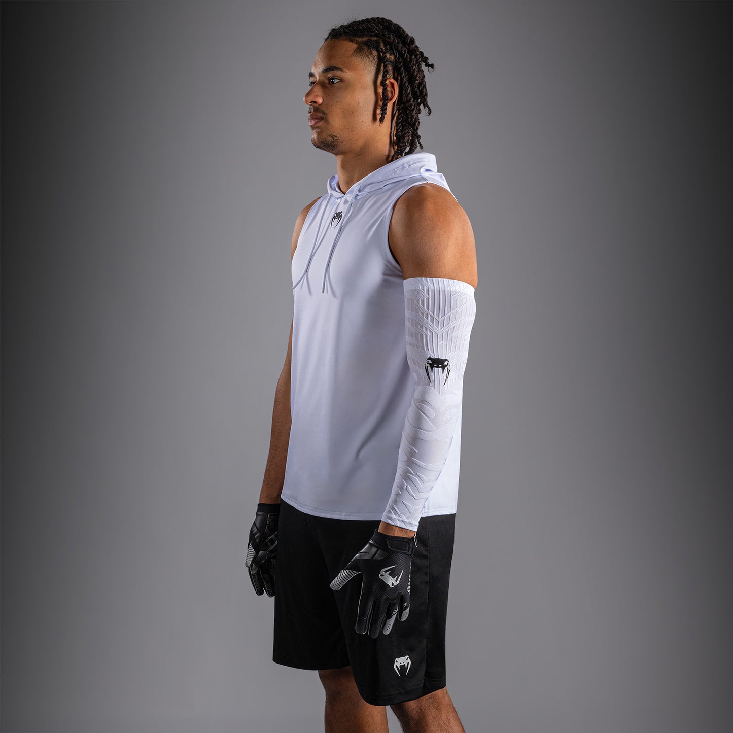 Venum Elite Ärmelloser Dry-Tech Kapuzenpullover - Weiß