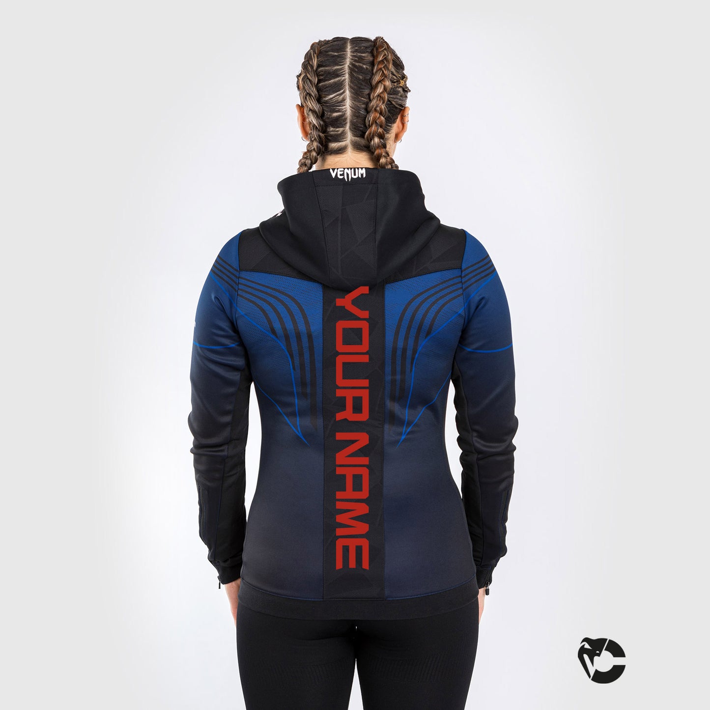 UFC Venum Authentic Fight Night 2.0 Walkout-Hoodie für Frauen – Midnight Edition