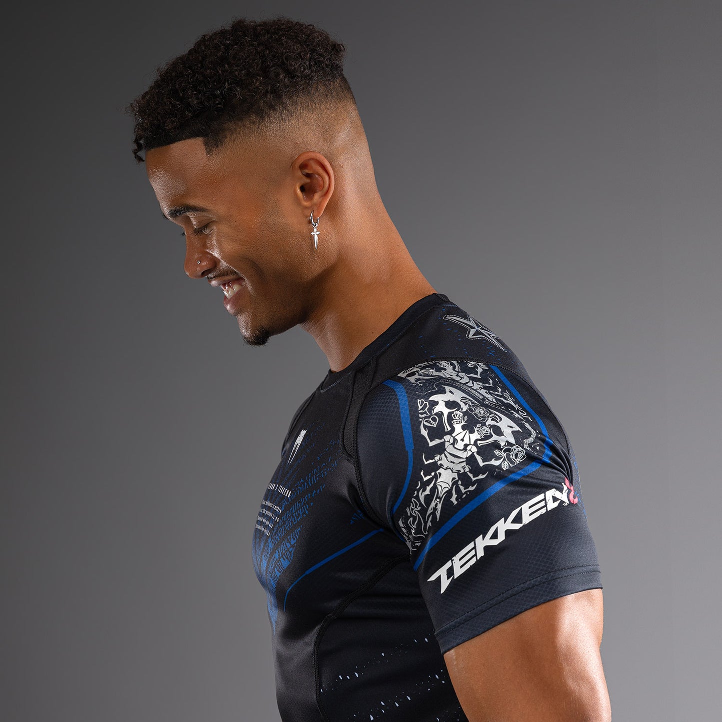 Venum x TEKKEN 8 - Paul Phoenix Rashguard - Schwarz/Blau