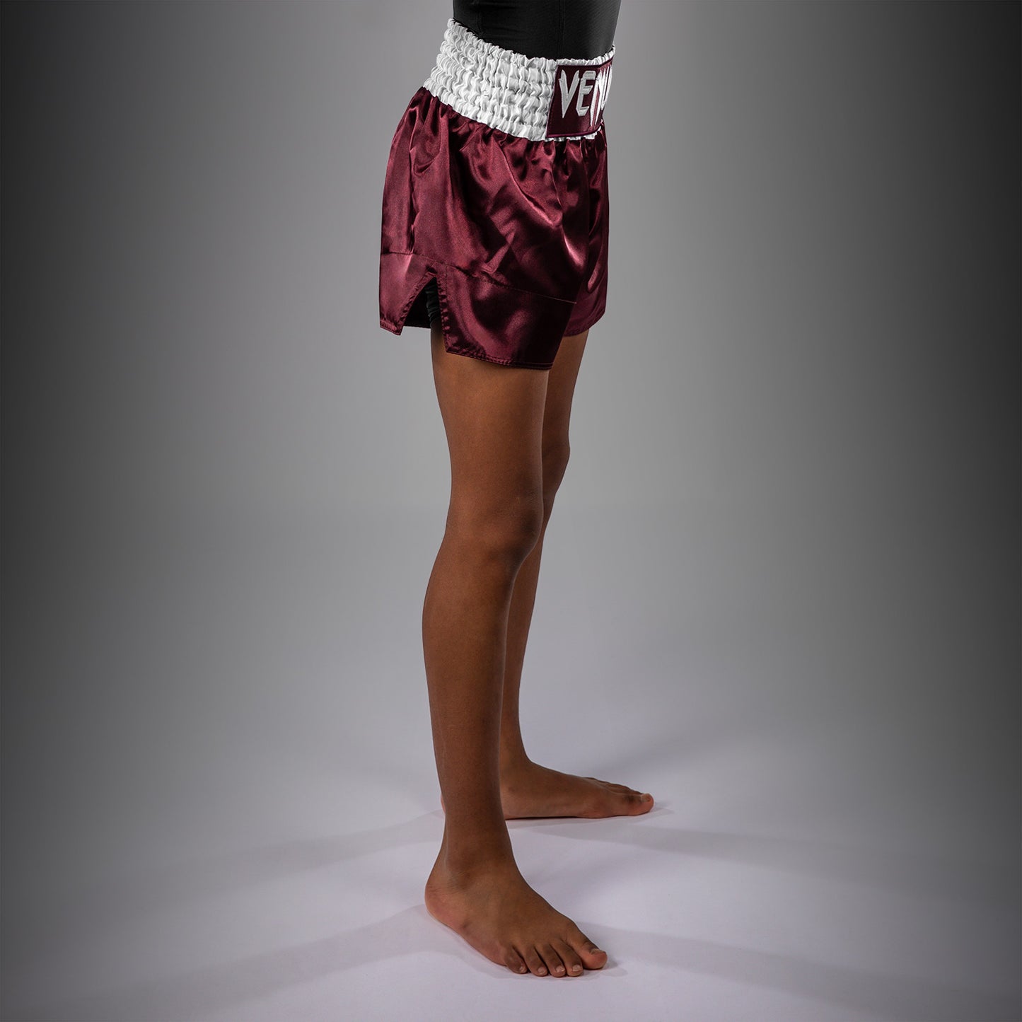 Venum Classic Muay-Thai-Shorts für Kinder – Burgunder