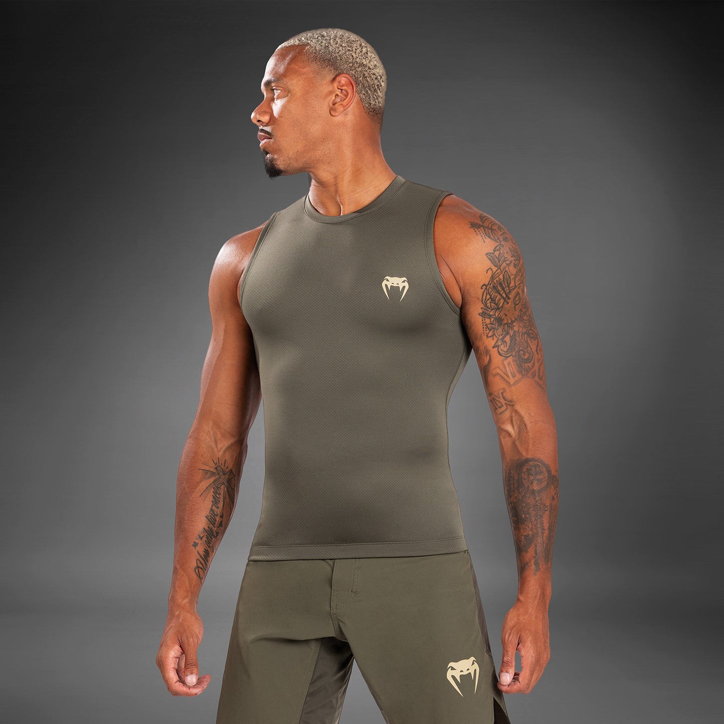 Venum Contender Herren Ärmelloser Rashguard - Khaki