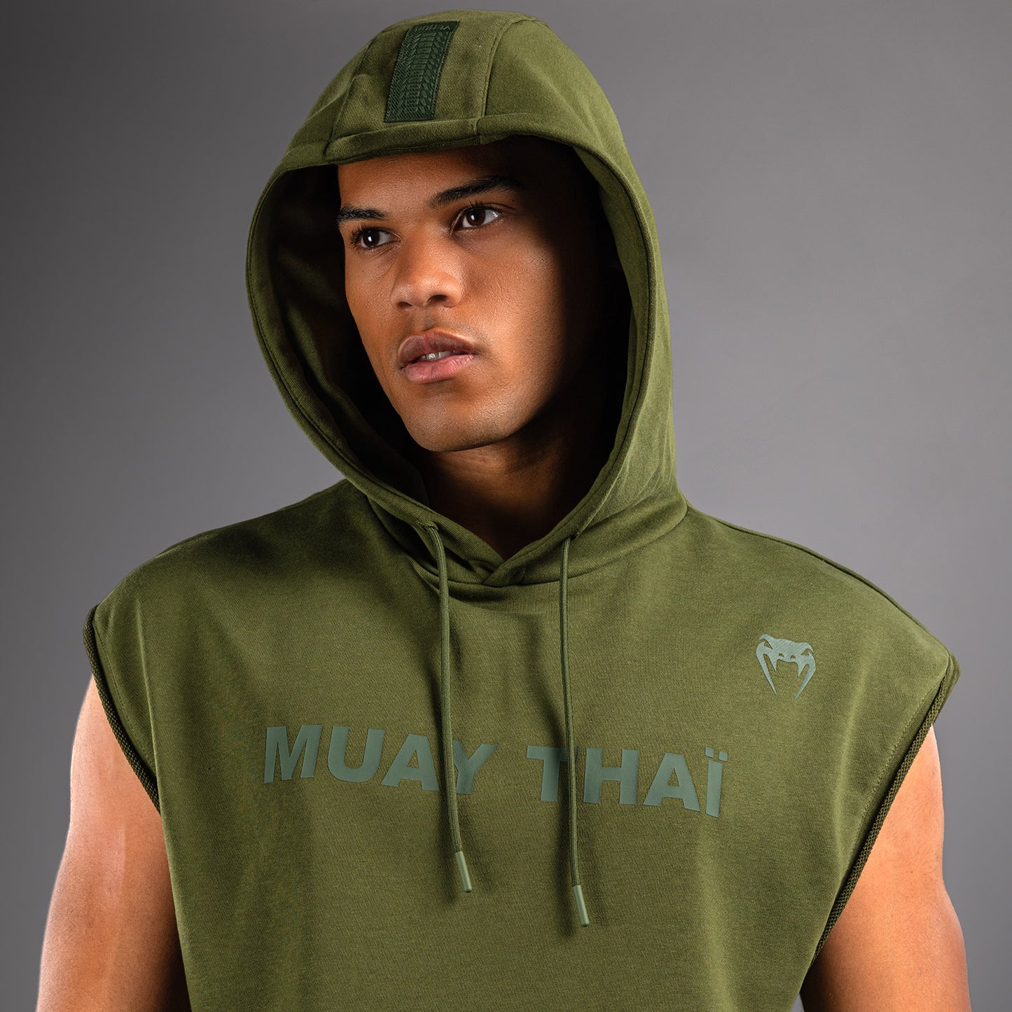 Venum Muay Thai VT Ärmelloser Kapuzenpullover – Militärgrün