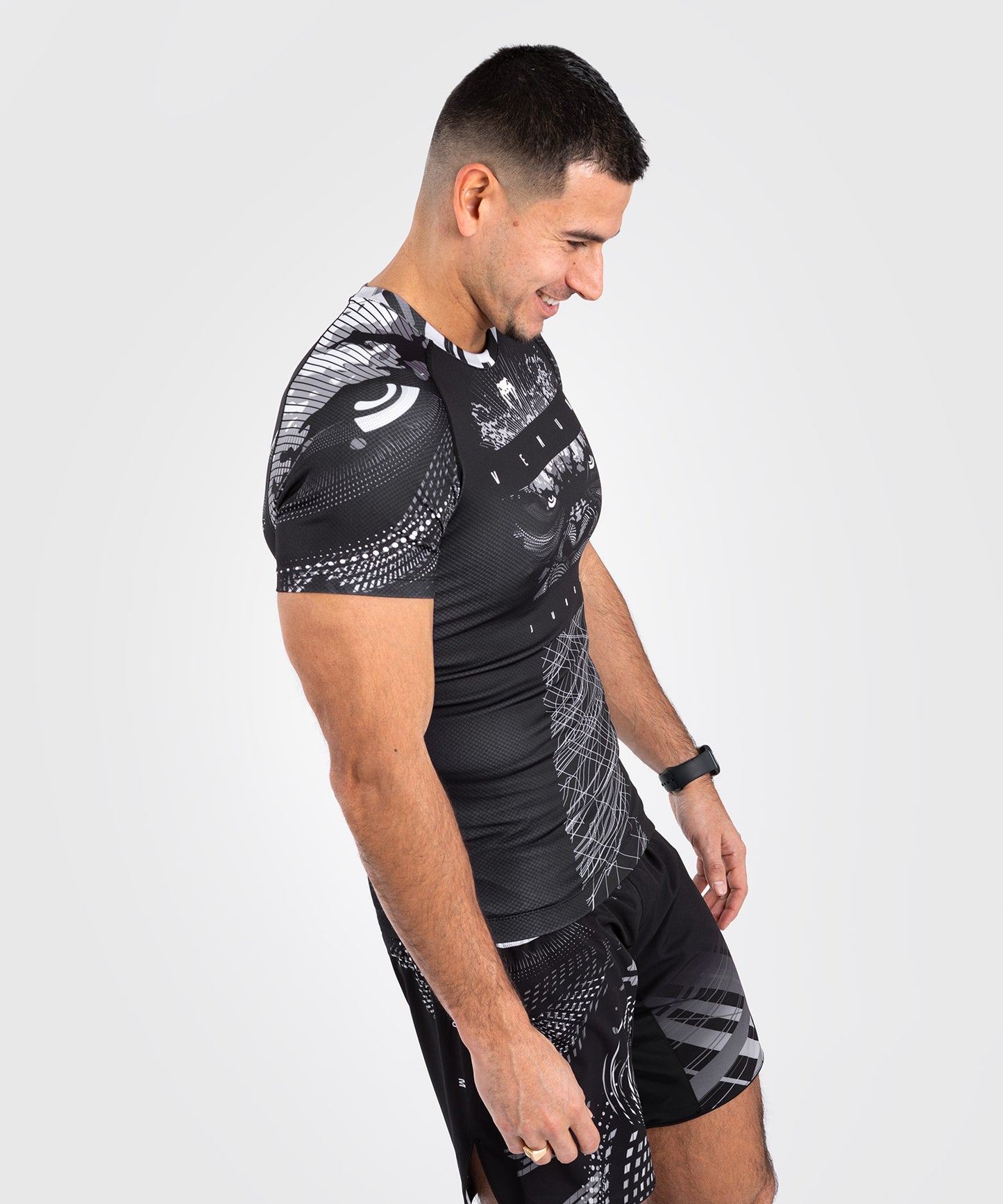 Venum Gorilla Dschungel Rashguards Kurzarm - Schwarz/Weiß