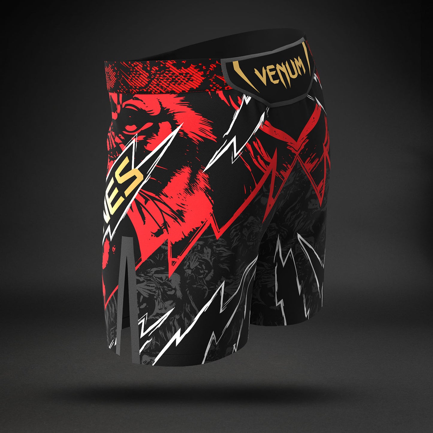 UFC Unrivaled by Venum Jon Jones Herren Short Fit Fight Short - Rot