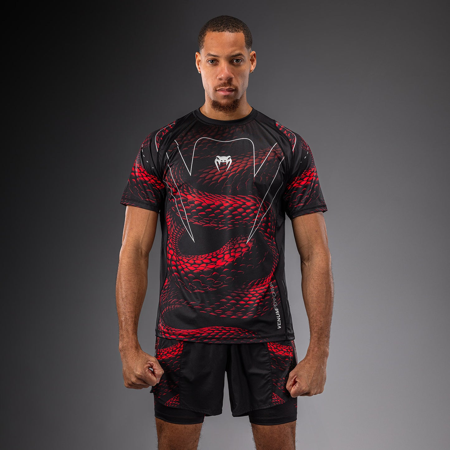 Venum Matupa Dry-Tech-T-Shirt - Schwarz/Rot/Silber