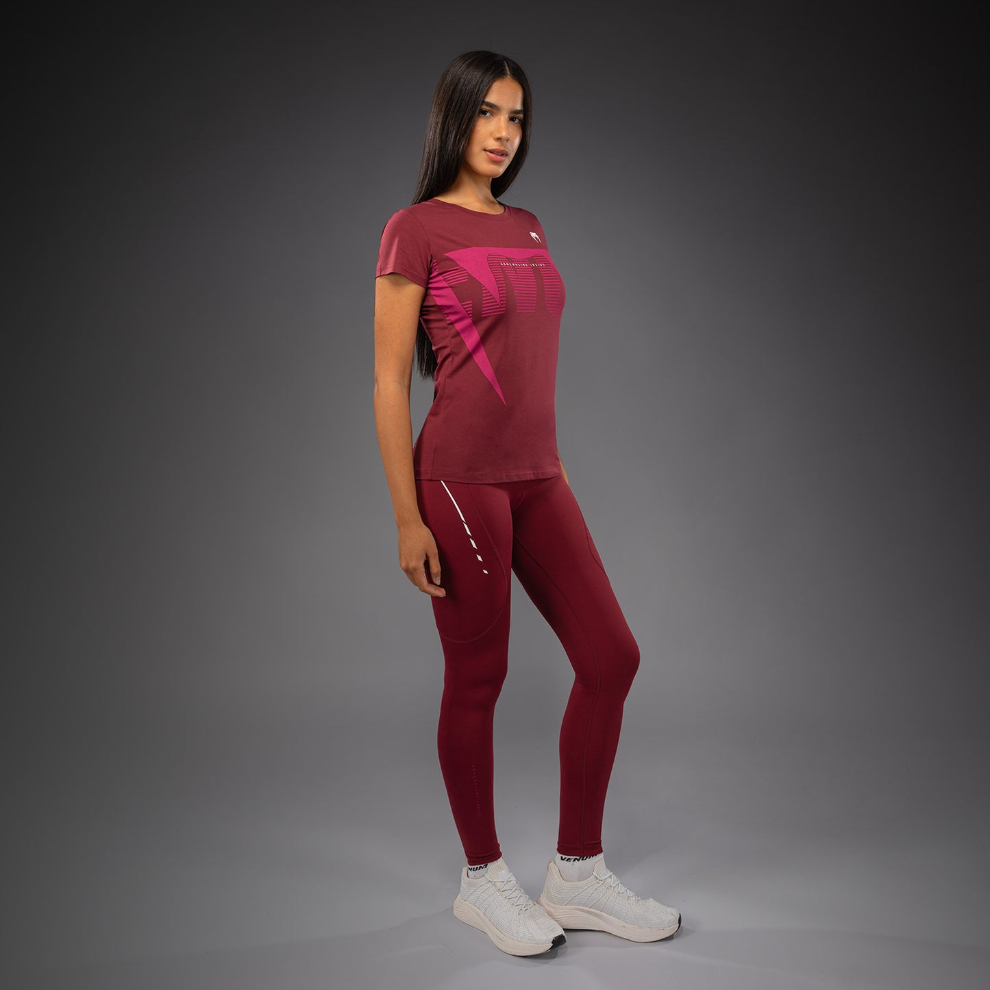 Venum Adrenaline Damen T-Shirt – Burgunder/Rosa