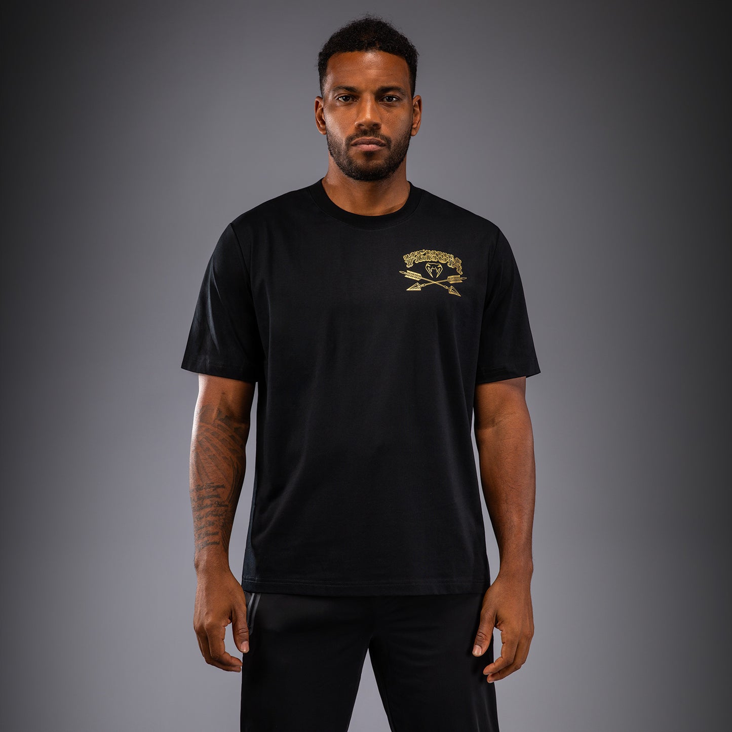 Venum Wolf Atak T-Shirt – Schwarz/Grau