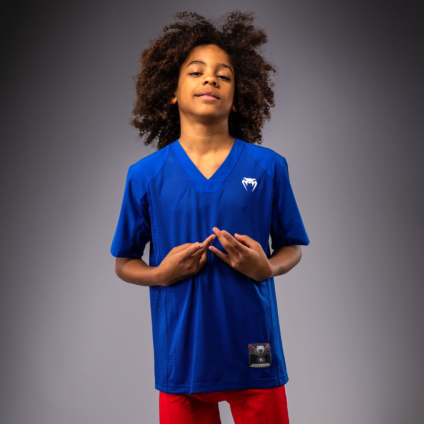 Venum Elite Fußball Kurzarmtrikot für Kinder - Königsblau