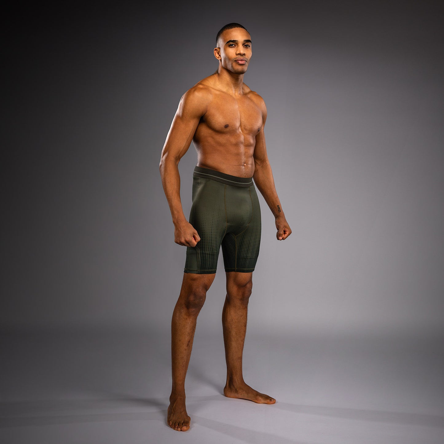 Venum Stealth Vale Tudo Kompressionsshort – Khaki/Dunkelgrün