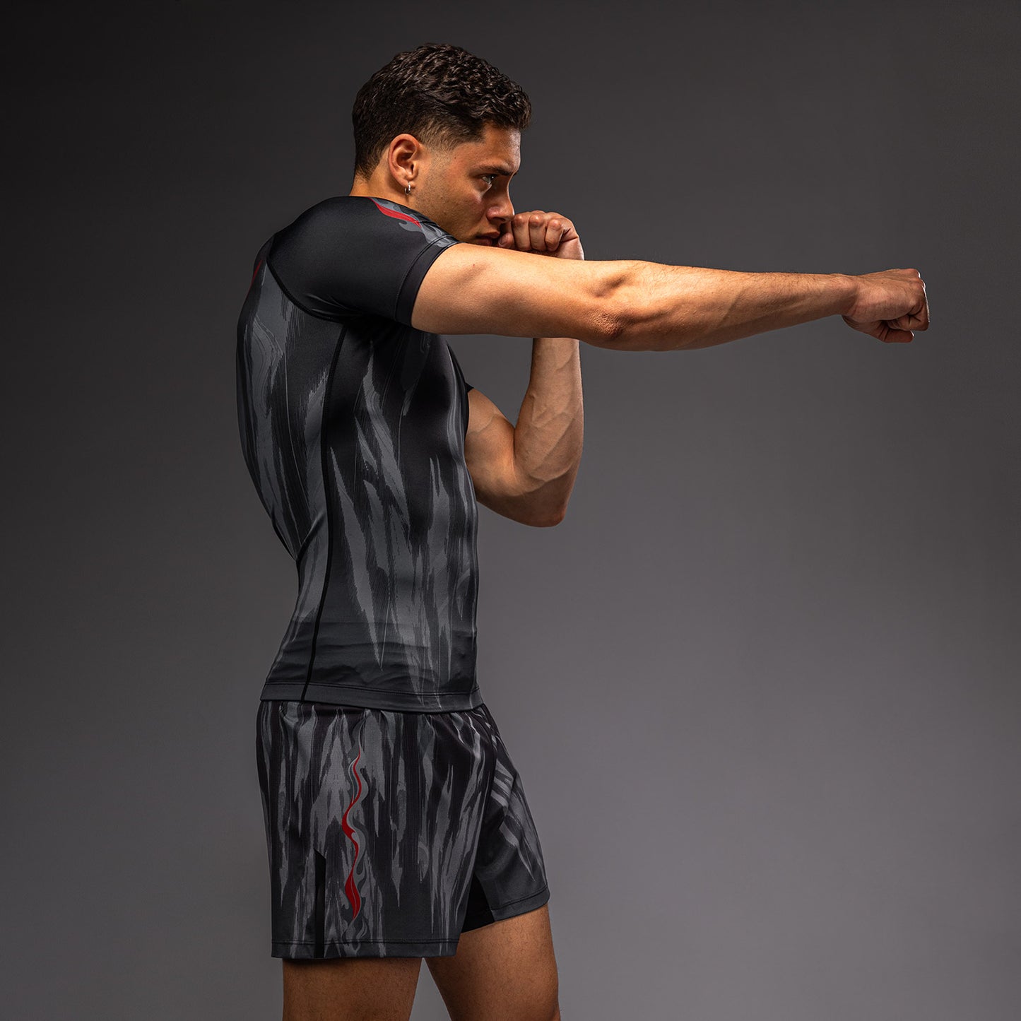 Venum Demon Kurzarm Rashguard - Schwarz/Grau