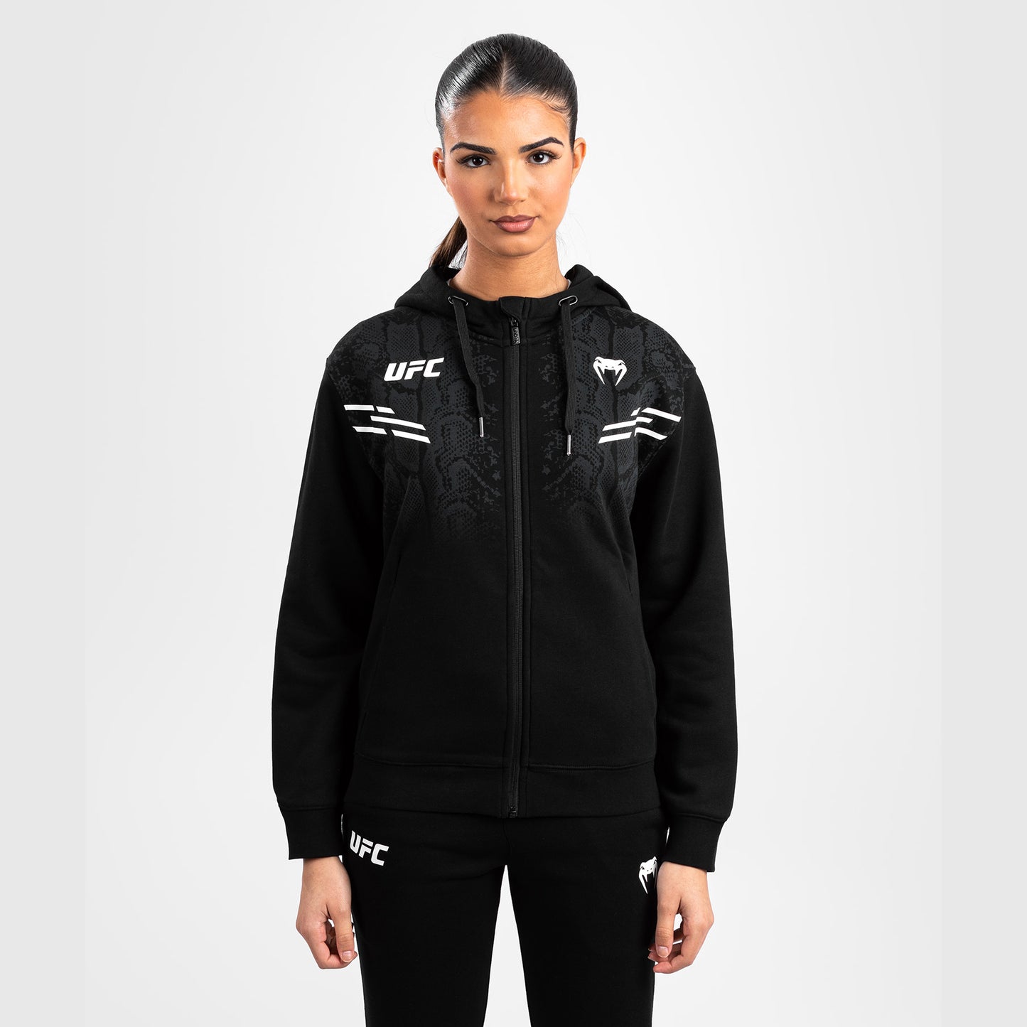 UFC Adrenaline by Venum Replica Zip Hoodie für Frauen - Schwarz