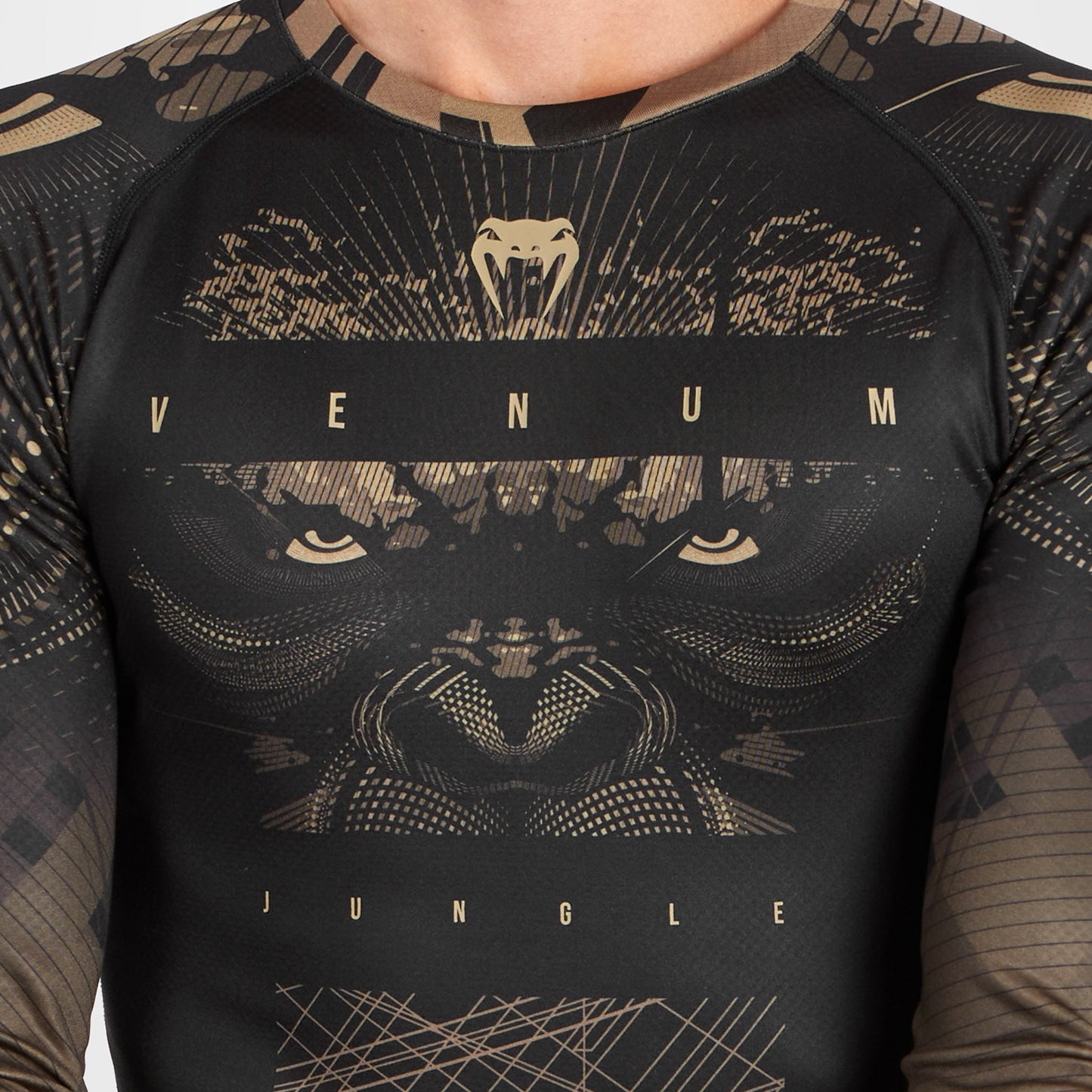 Venum Gorilla Jungle Rashguard Langarm - Schwarz/Sand