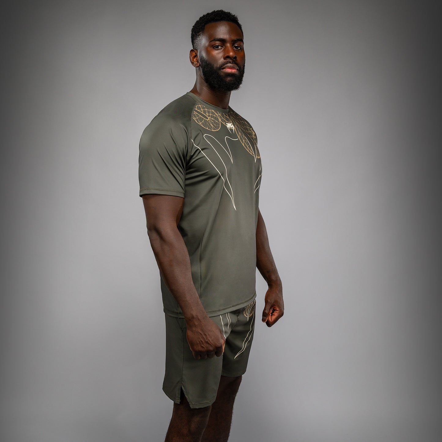 Venum Serpenti Dry Tech T-Shirt – Khaki/Bronze/Ivory