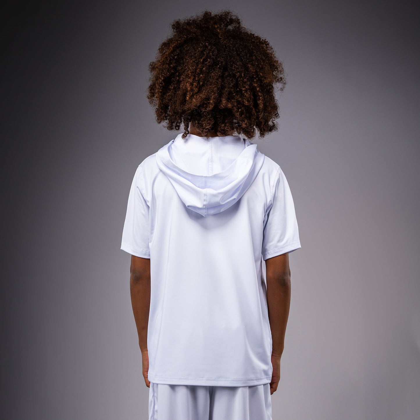 Venum Elite Kurzarm Dry-Tech Kapuzenpullover für Kinder - Weiß
