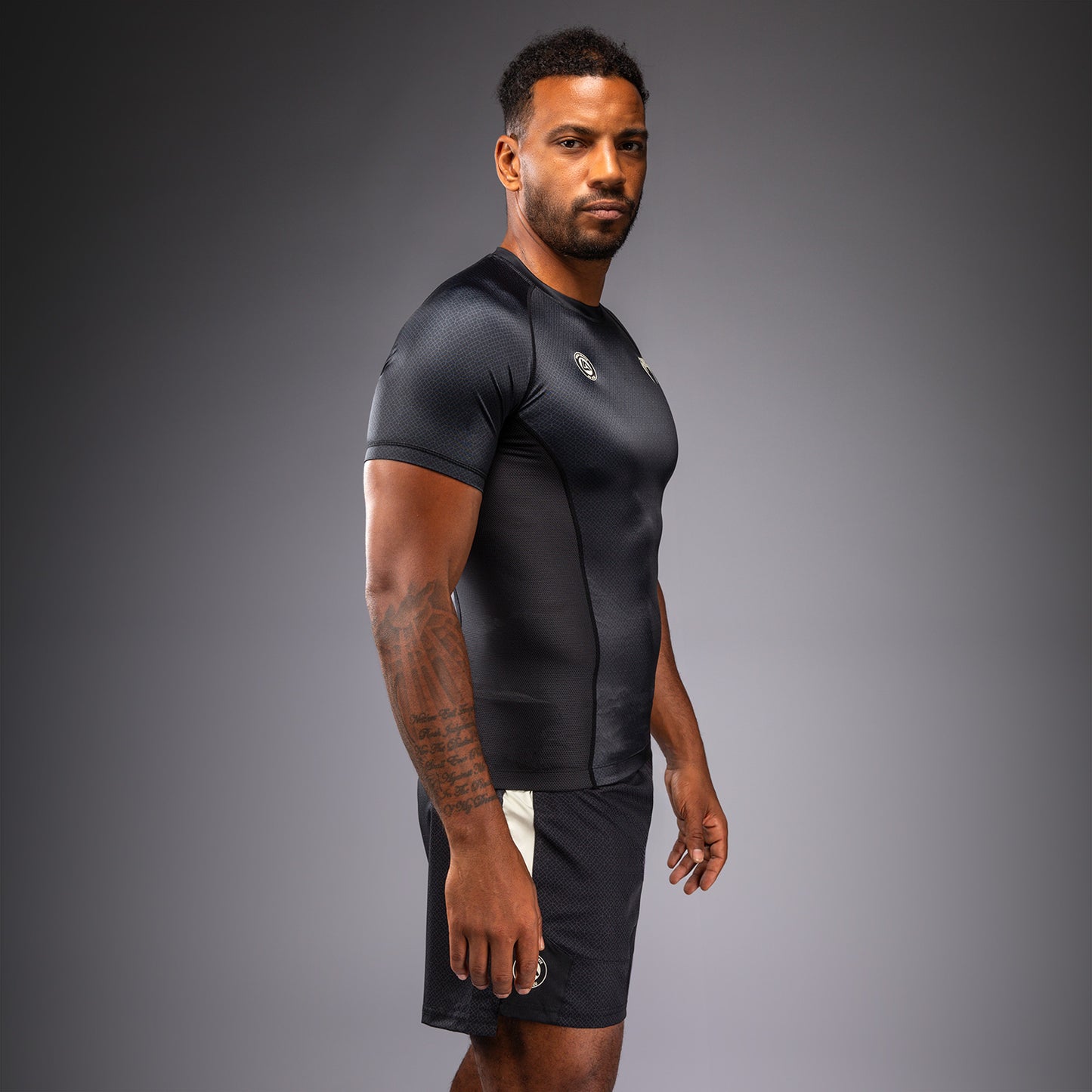 Venum x Roger Gracie Academy Kurzarm Rashguard - Schwarz