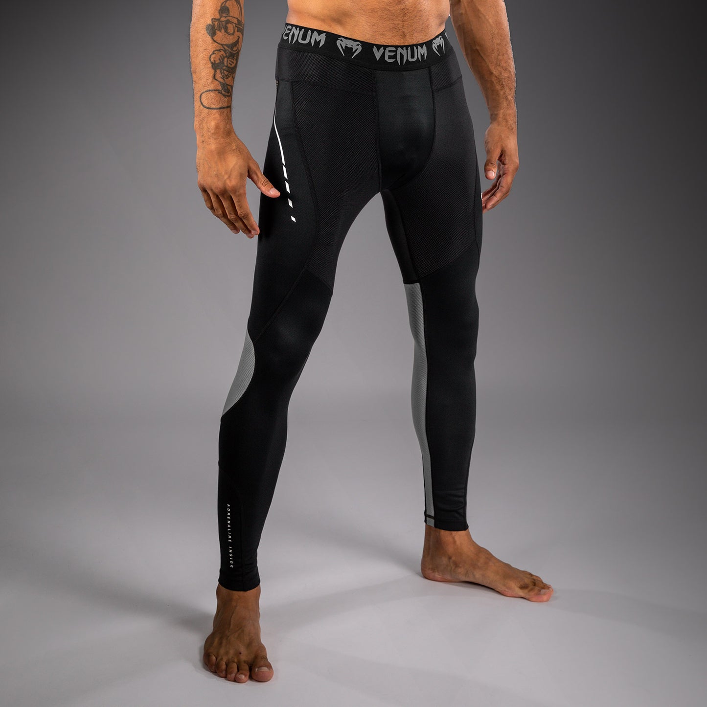 Venum Adrenaline Spats – Schwarz/Silbergrau