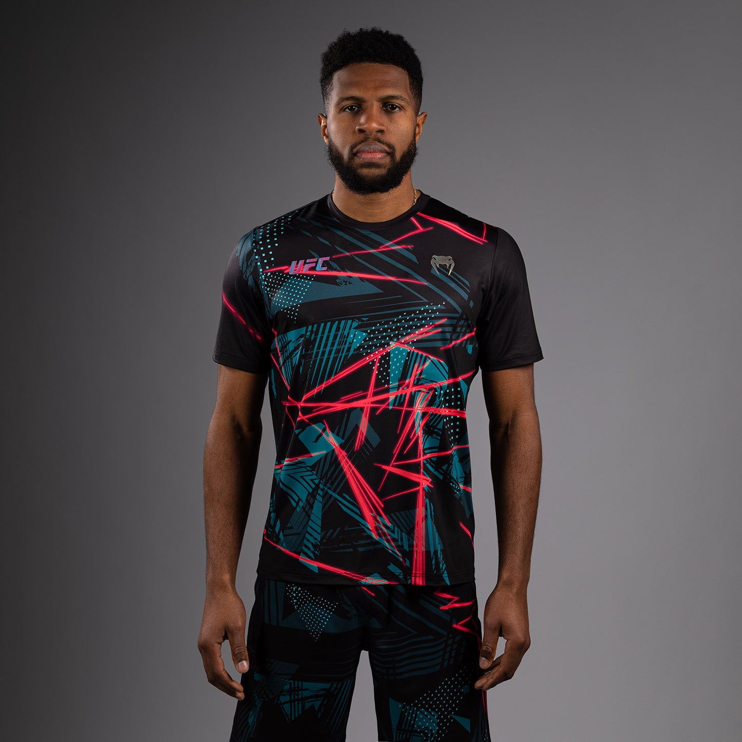 UFC Fusion By Venum Miami Edition Fight Week Dry-Tech T-Shirt für Männer - Schwarzes