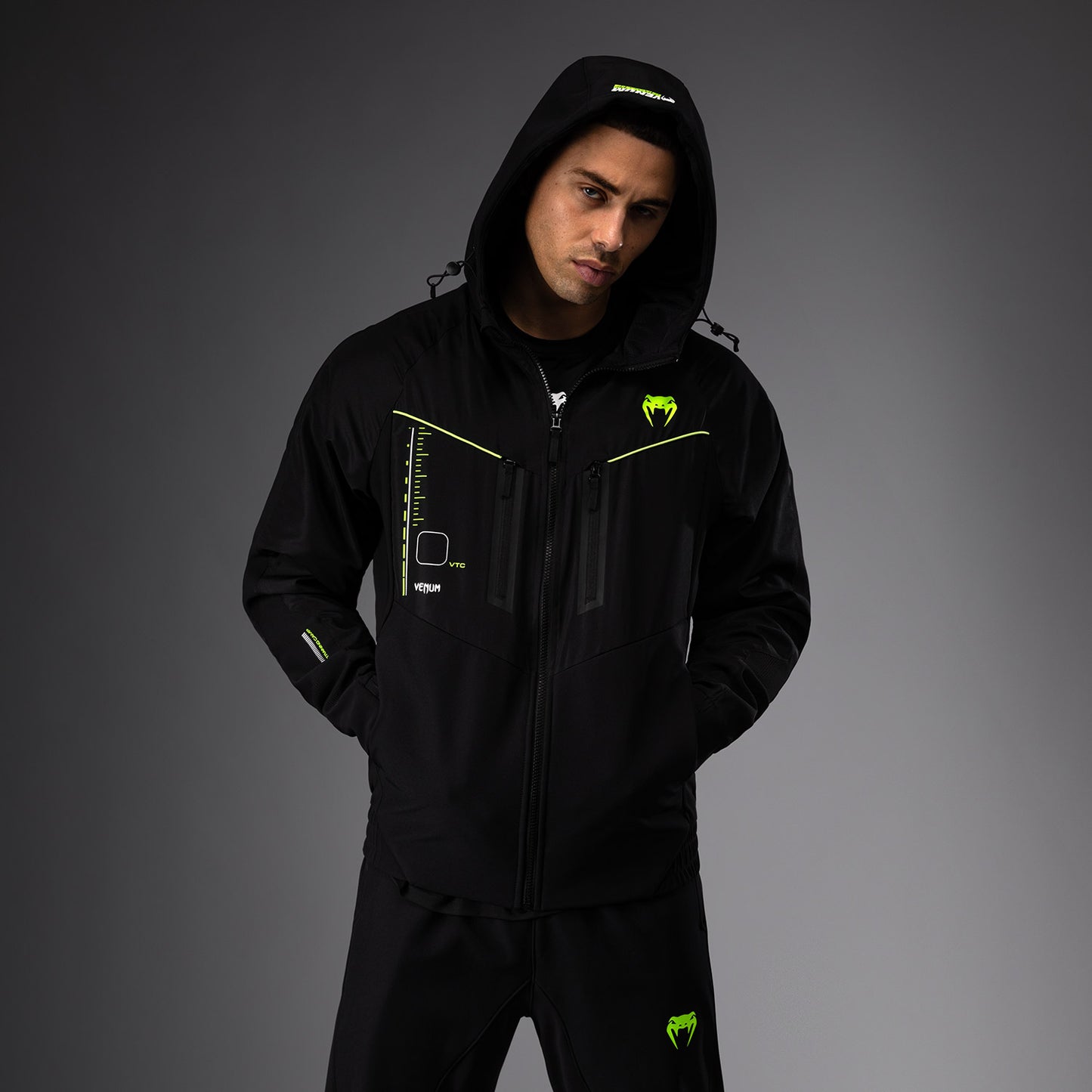 Venum Training Camp 4.0 Trainingsjacke - Schwarz/Neongrün