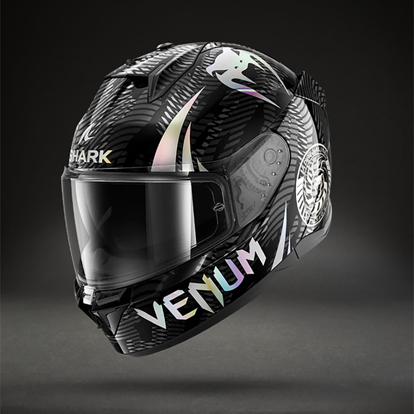 Venum x Shark D-SKWAL 3 Motorradhelm – Schwarz Chrom Anthrazit