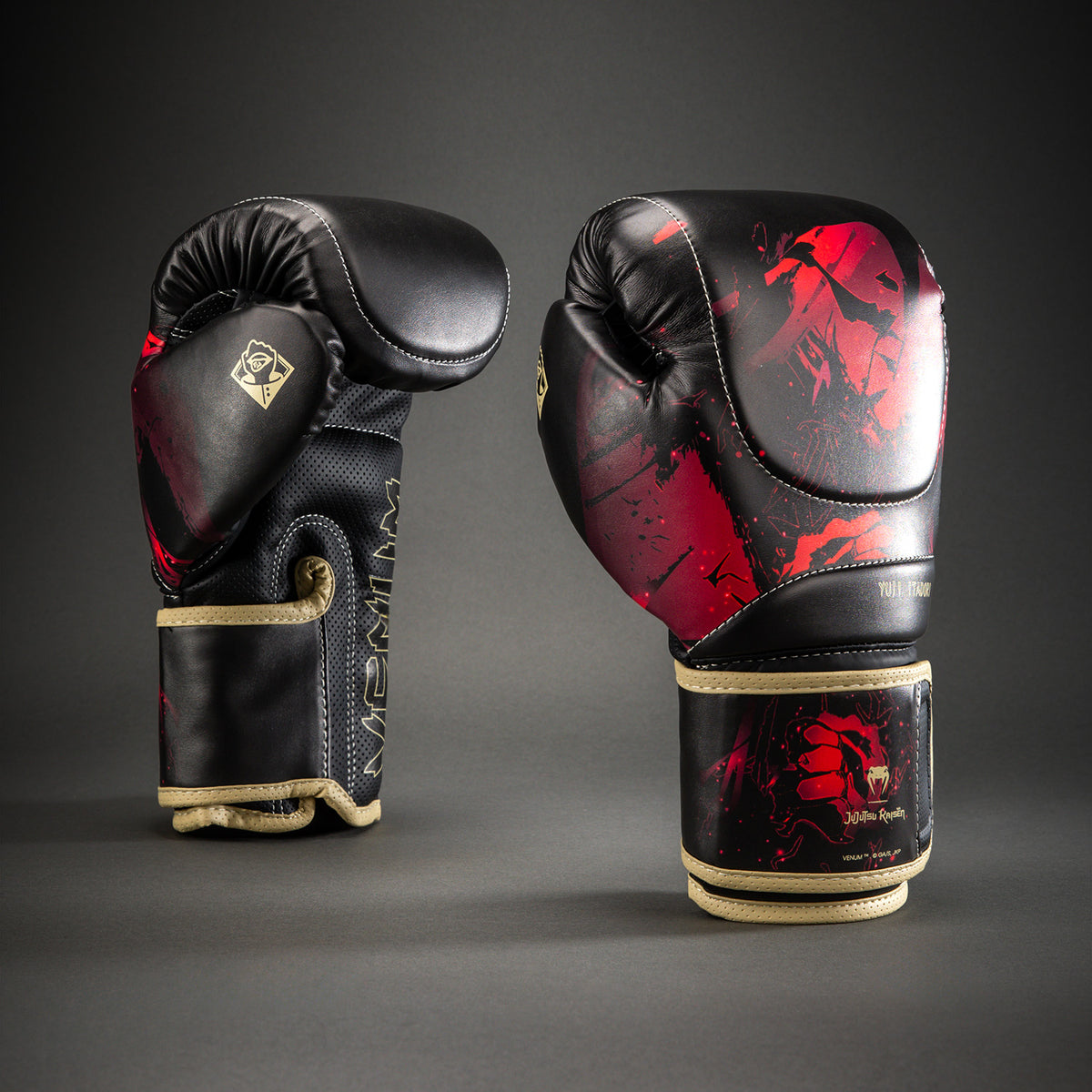 Jujutsu Kaisen x Venum Itadori Boxhandschuhe – Schwarz/Rot