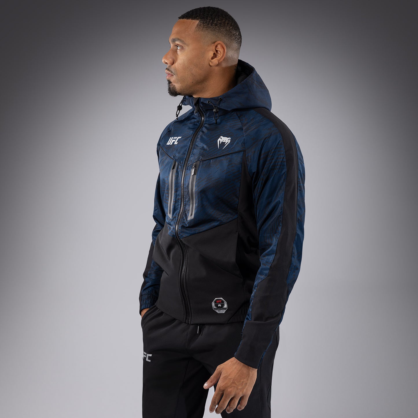 UFC Fusion by Venum Fight Week Herren Zip Hoodie - Ozeanisches Blau