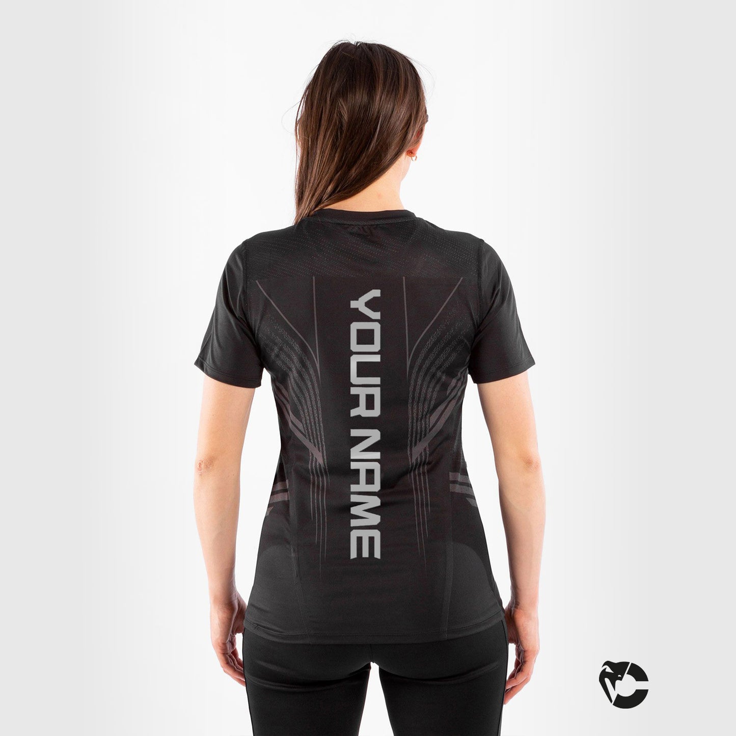 UFC Venum Personalisiert Authentic Fight Night Damen Walkout Trikot - Schwarz