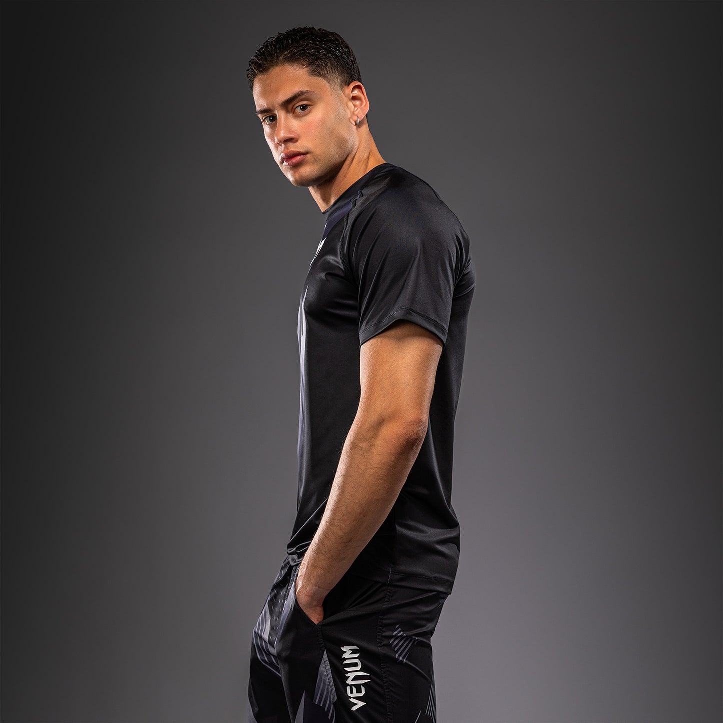 Venum No-Gi 6.0 Dry-Tech T-Shirt - Schwarz/Weiß