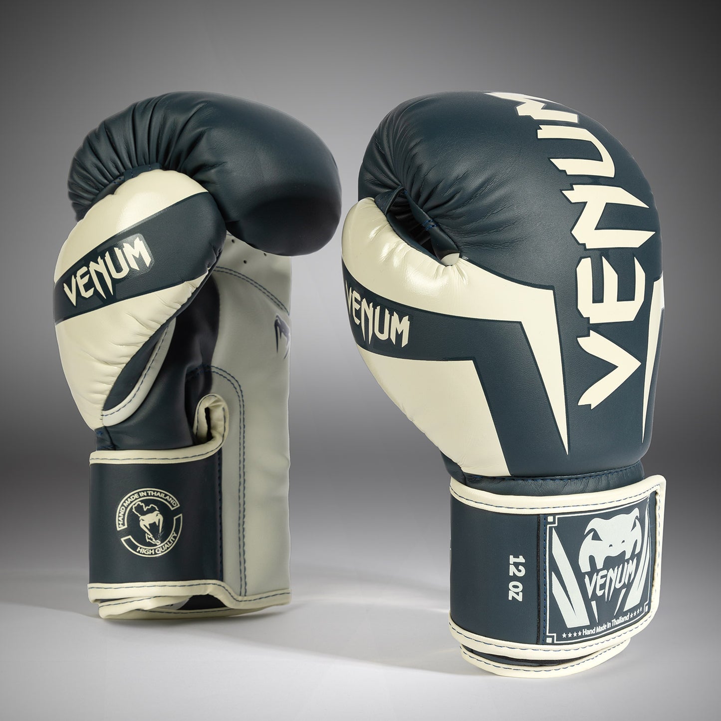 Venum Elite Boxhandschuhe - Weiß/Marineblau